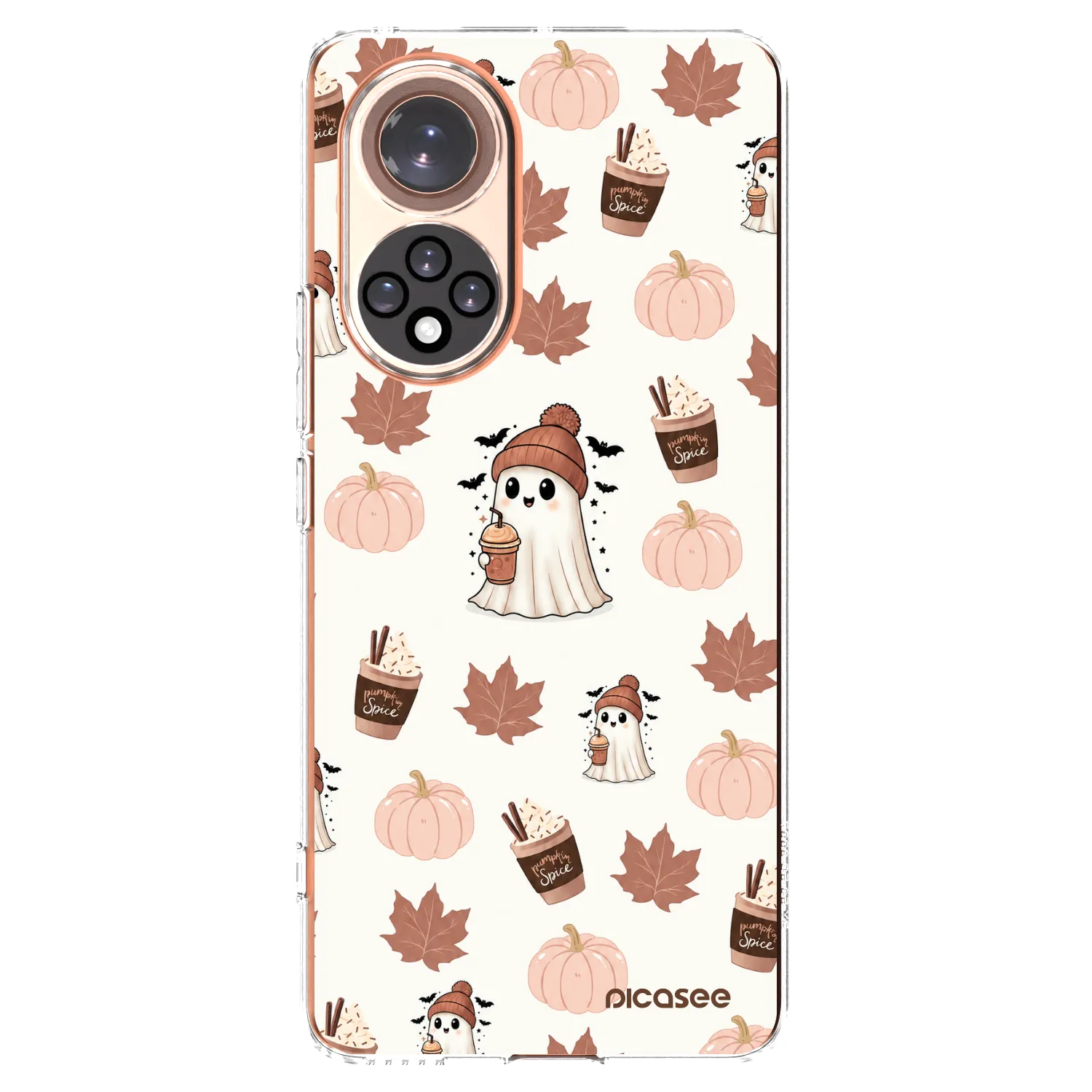 Picasee silikonowe przeźroczyste etui na Honor 50 5G - Pumpkin spice