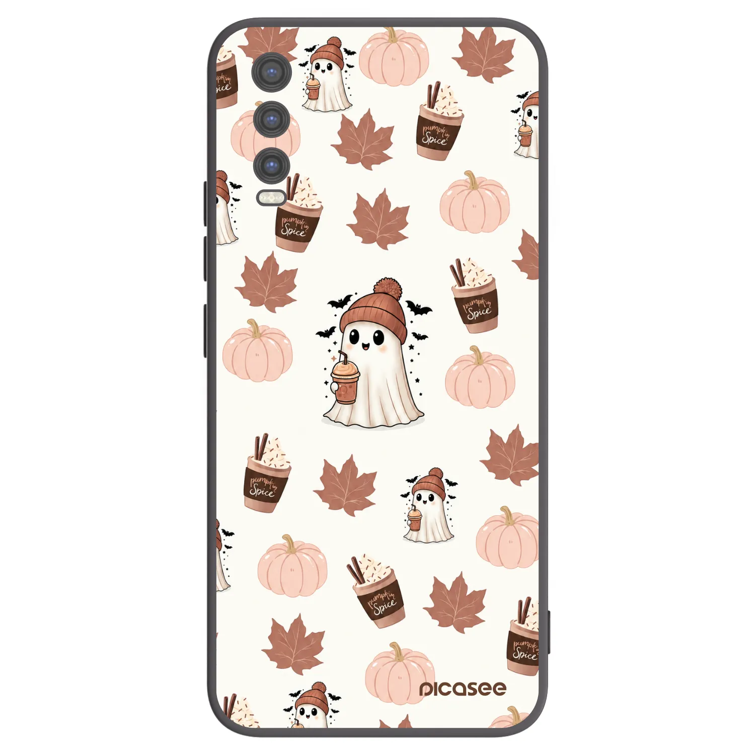 Picasee silikonowe czarne etui na Vivo Y20s - Pumpkin spice
