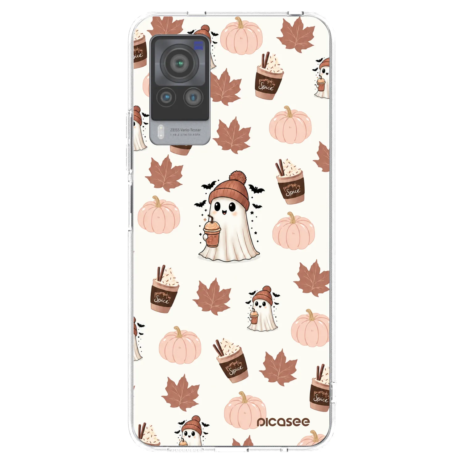 Picasee silikonowe przeźroczyste etui na Vivo X60 Pro 5G - Pumpkin spice