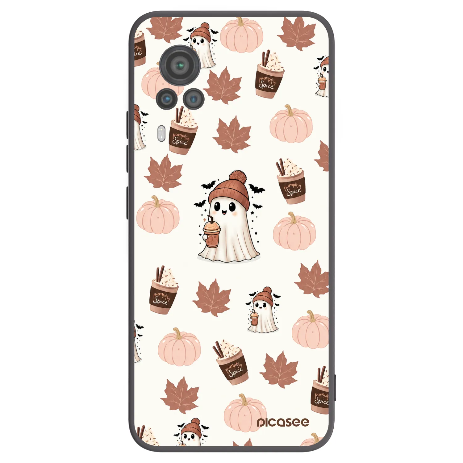 Picasee silikonowe czarne etui na Vivo X60 Pro 5G - Pumpkin spice