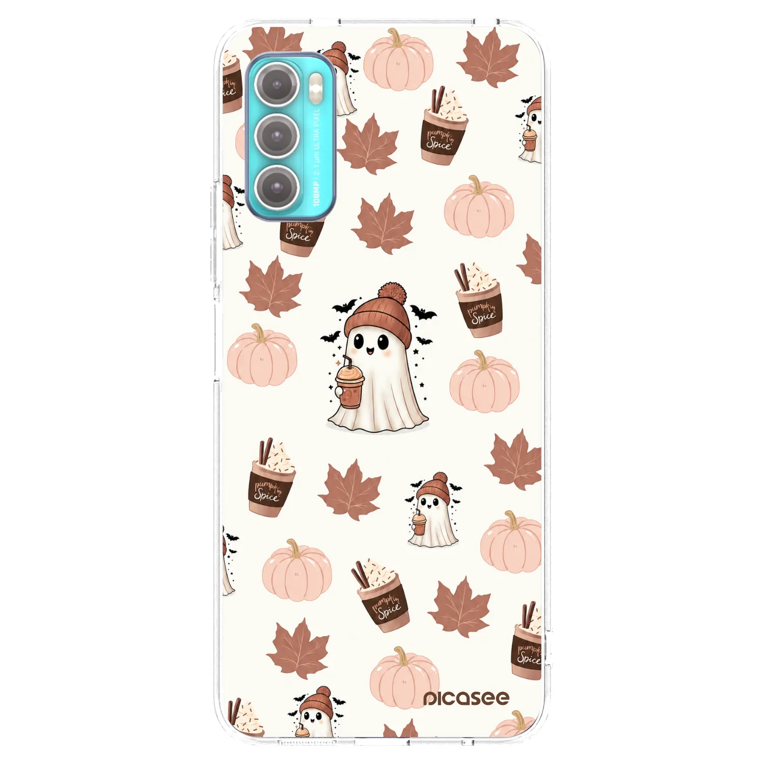 Picasee silikonowe przeźroczyste etui na Motorola Moto G60 - Pumpkin spice