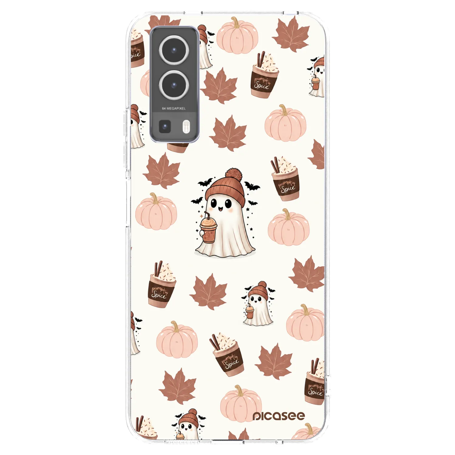 Picasee silikonowe przeźroczyste etui na Vivo Y72 5G - Pumpkin spice