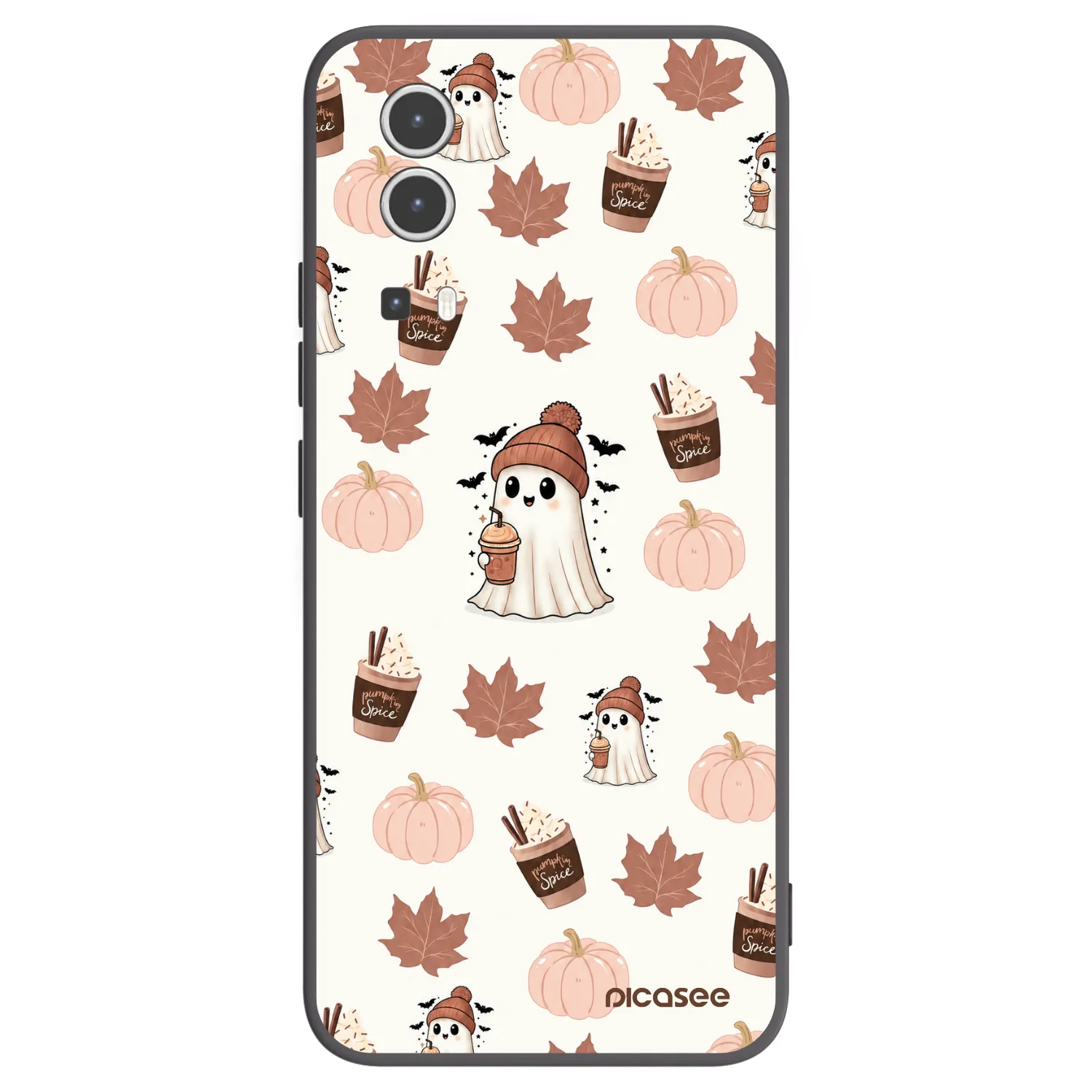 Picasee silikonowe czarne etui na Vivo Y72 5G - Pumpkin spice