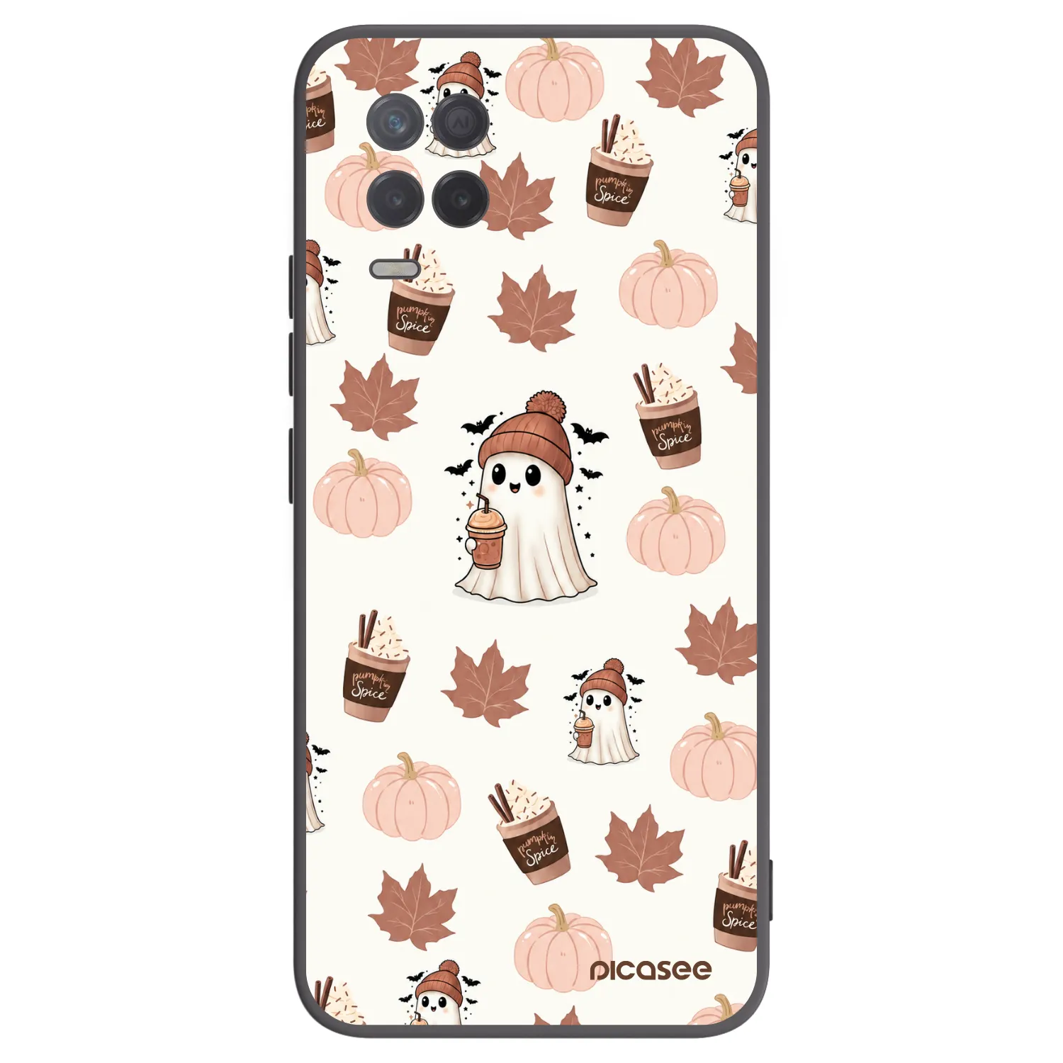 Picasee silikonowe czarne etui na Realme 8 5G - Pumpkin spice