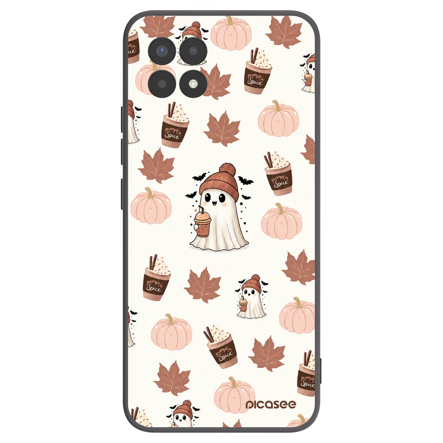 Picasee silikonowe czarne etui na Realme 8i - Pumpkin spice