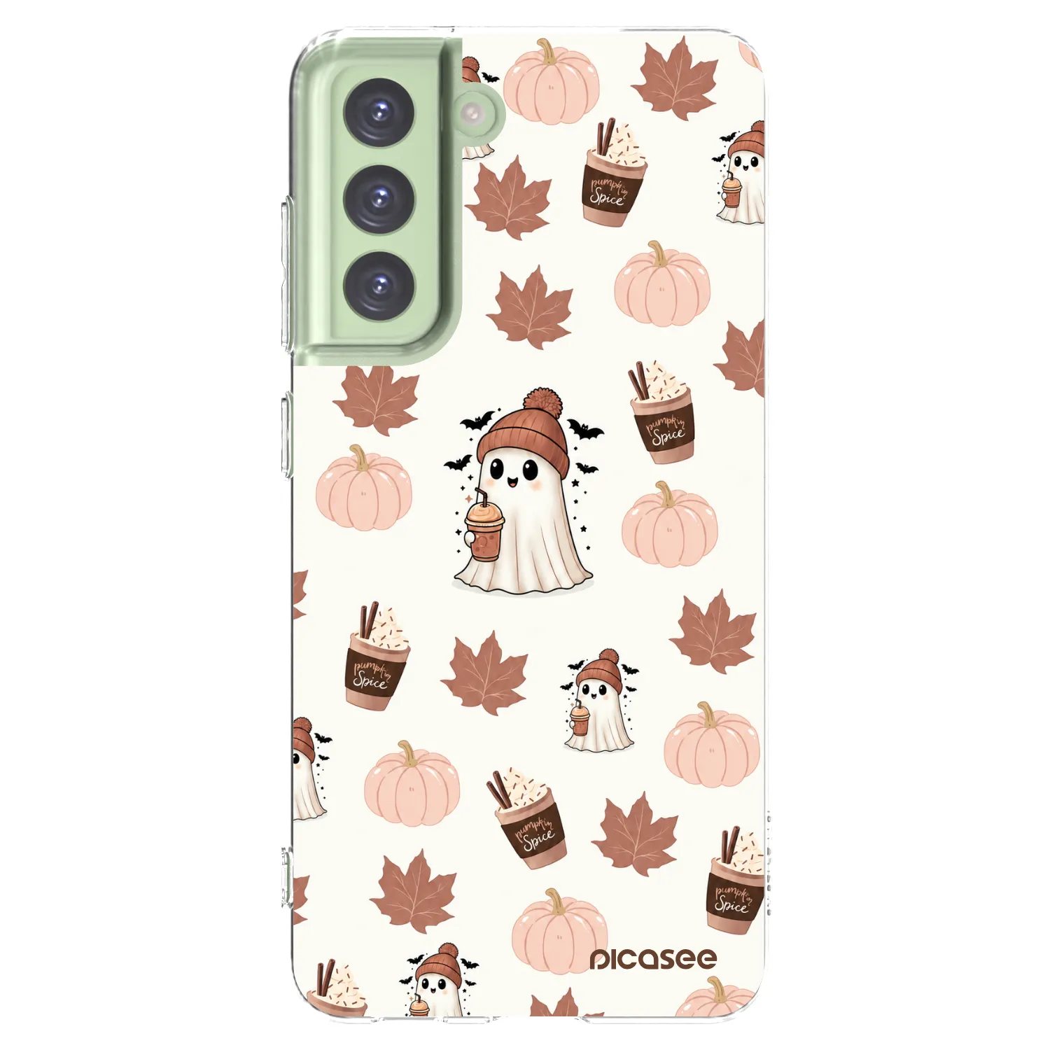 Picasee silikonowe przeźroczyste etui na Samsung Galaxy S21 FE 5G - Pumpkin spice