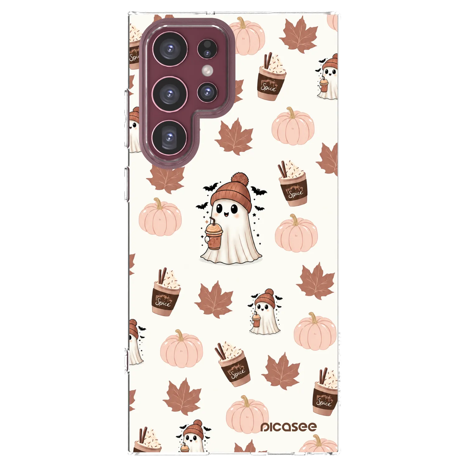 Picasee silikonowe przeźroczyste etui na Samsung Galaxy S22 Ultra 5G - Pumpkin spice