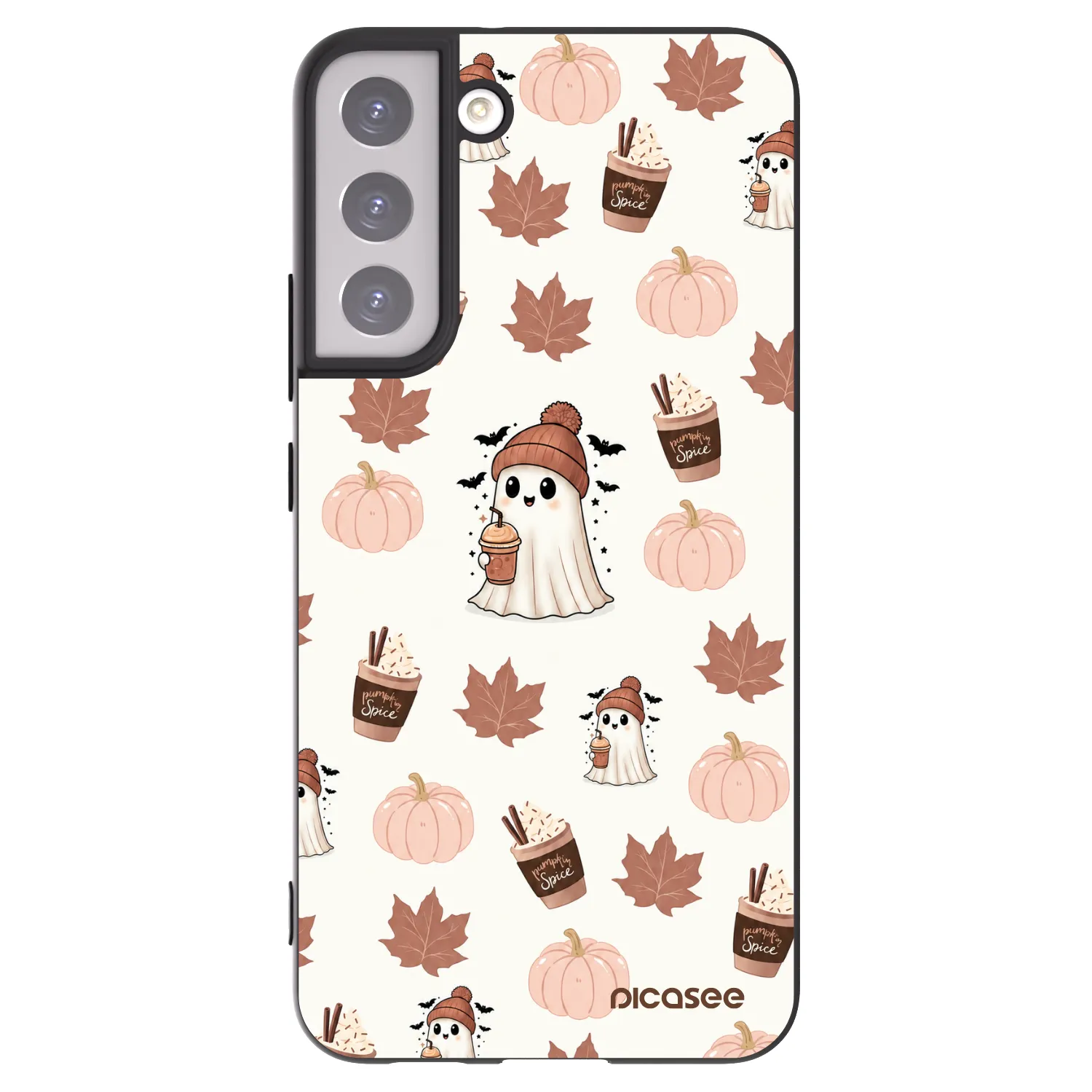 Picasee silikonowe czarne etui na Samsung Galaxy S22+ 5G - Pumpkin spice