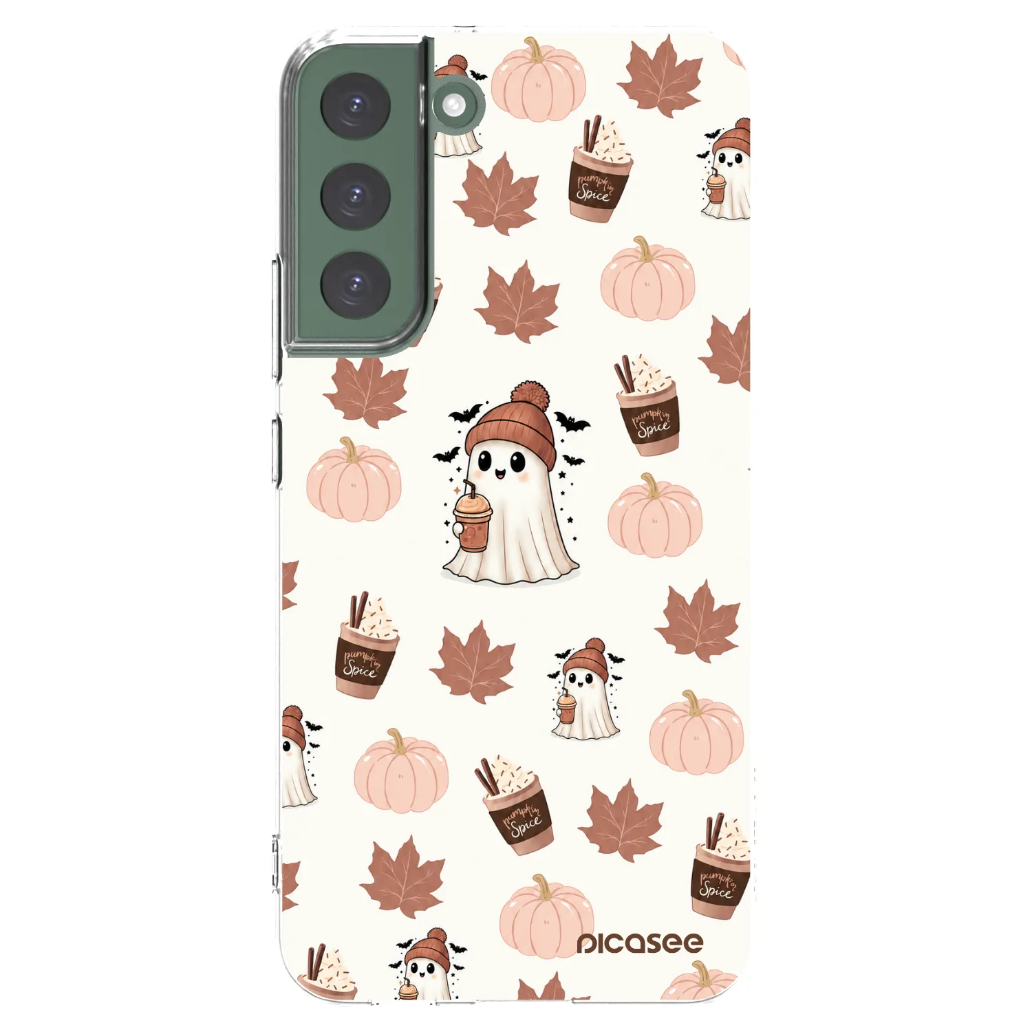 Picasee silikonowe przeźroczyste etui na Samsung Galaxy S22+ 5G - Pumpkin spice