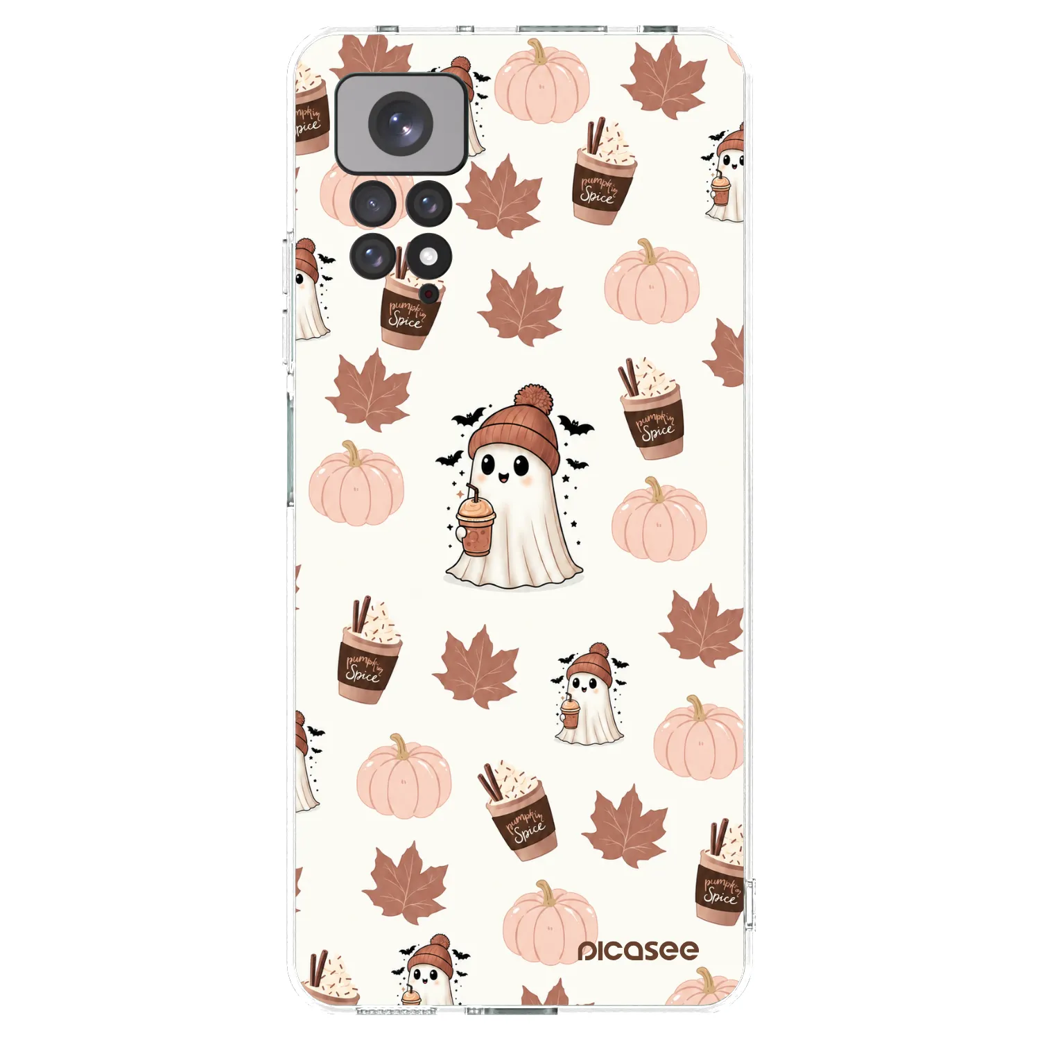 Picasee silikonowe przeźroczyste etui na Xiaomi Redmi Note 11 - Pumpkin spice
