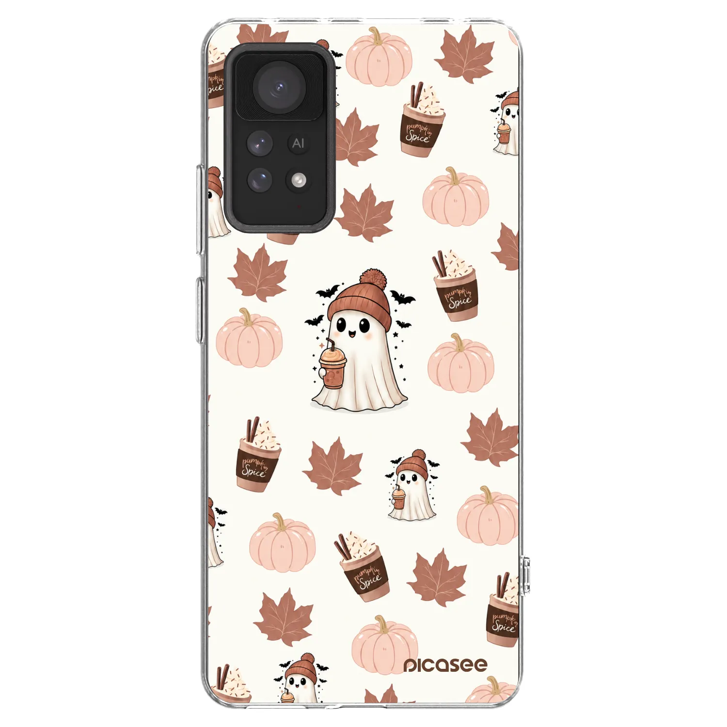 Picasee silikonowe przeźroczyste etui na Xiaomi Redmi Note 11 Pro - Pumpkin spice