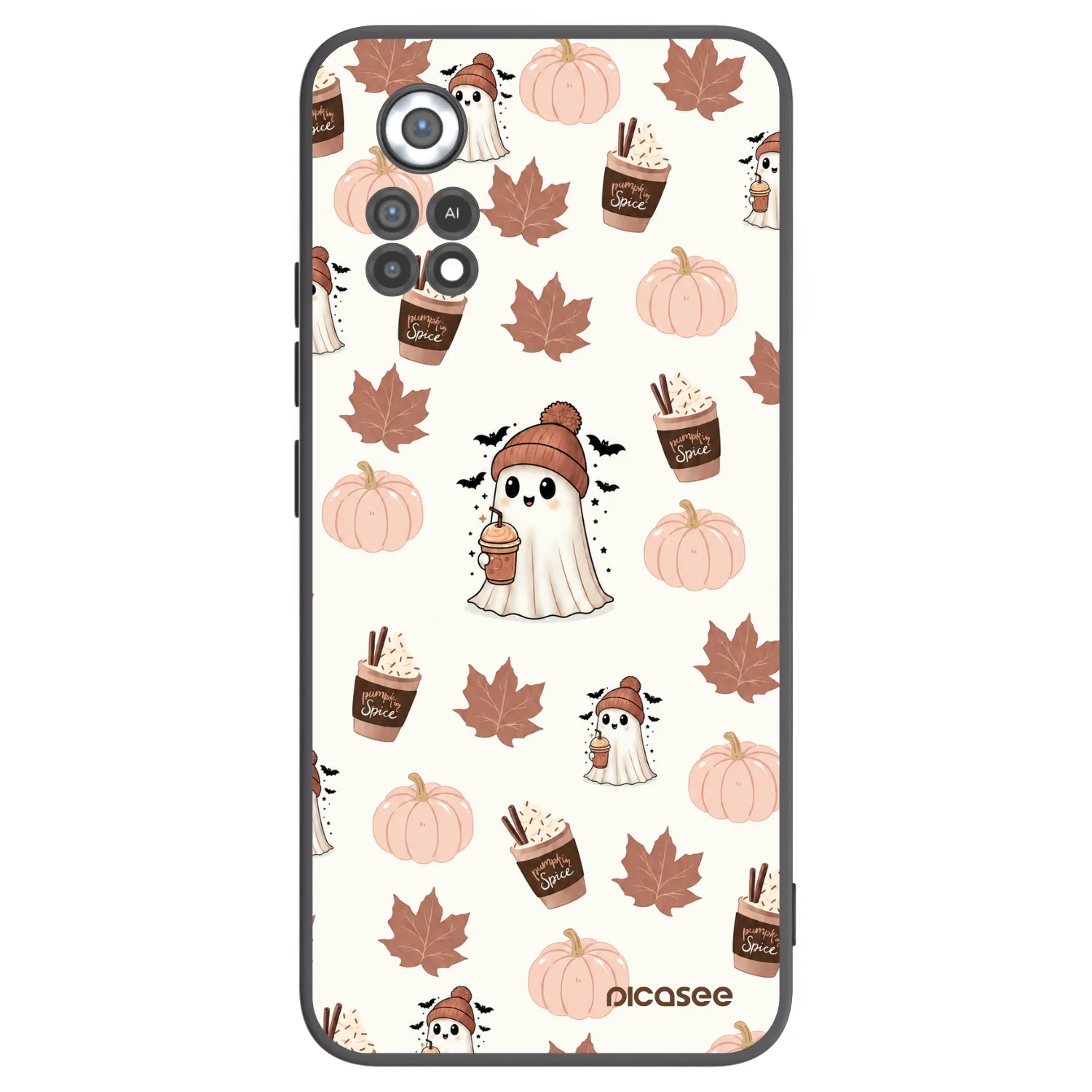 Picasee silikonowe czarne etui na Xiaomi Poco X4 Pro 5G - Pumpkin spice
