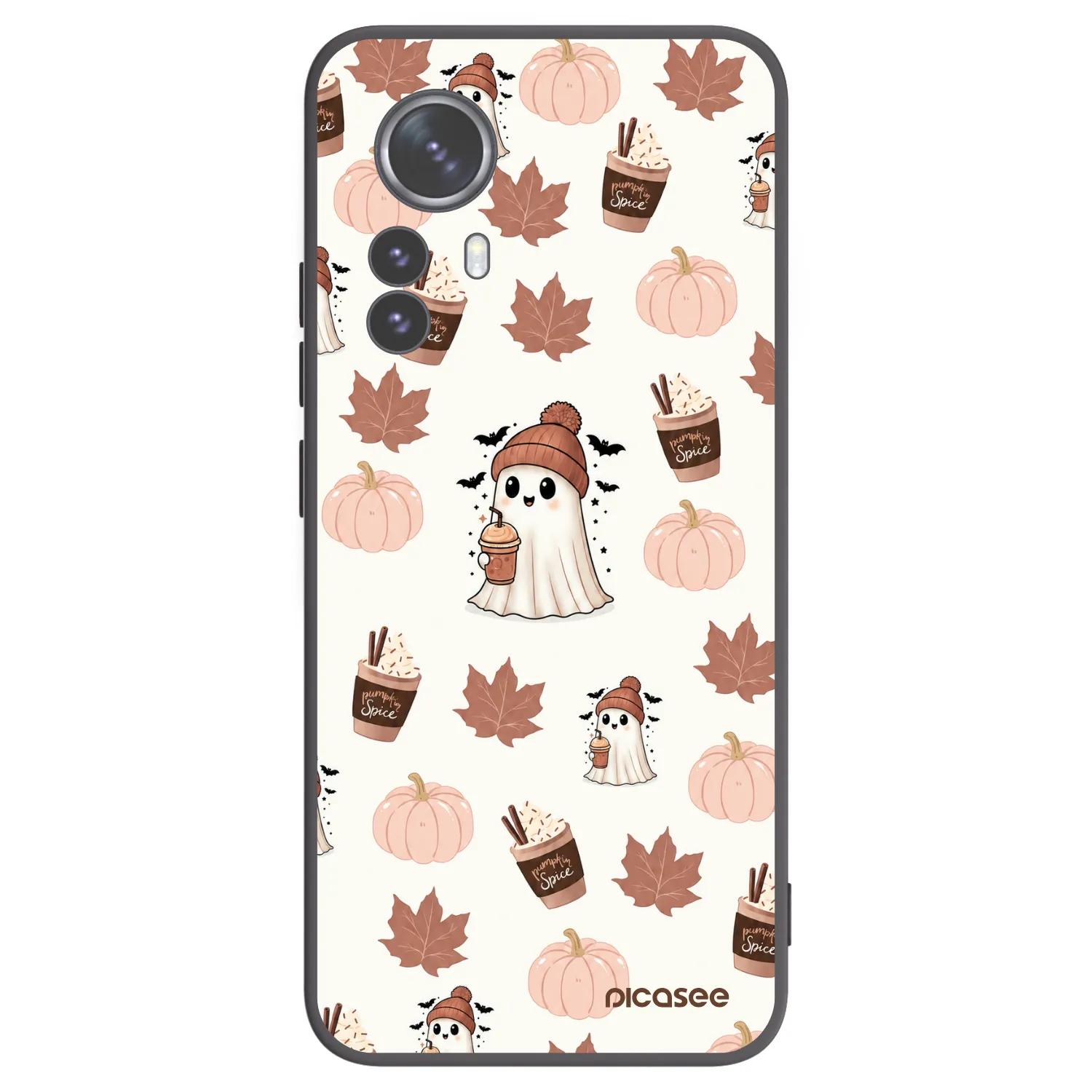 Picasee silikonowe czarne etui na Xiaomi 12 Pro - Pumpkin spice