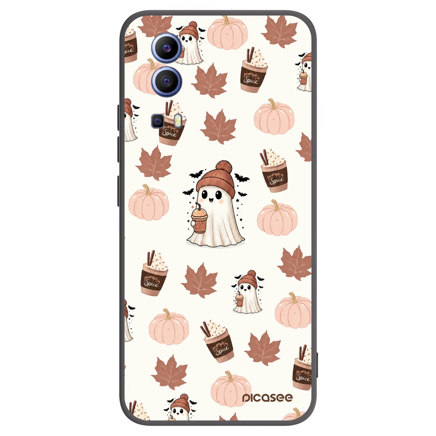 Picasee silikonowe czarne etui na Vivo Y52 5G - Pumpkin spice