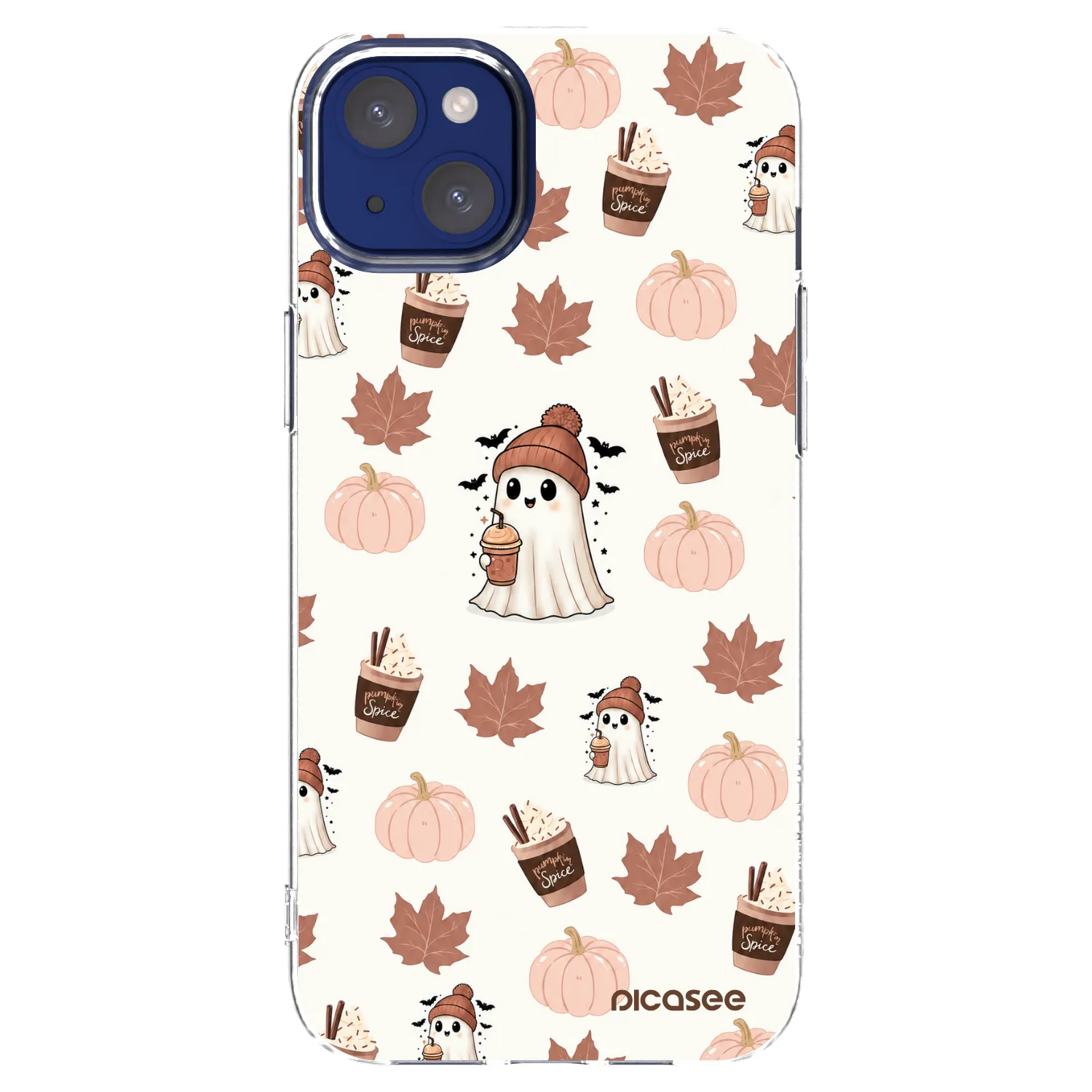 Picasee silikonowe przeźroczyste etui na Apple iPhone 14 Plus - Pumpkin spice
