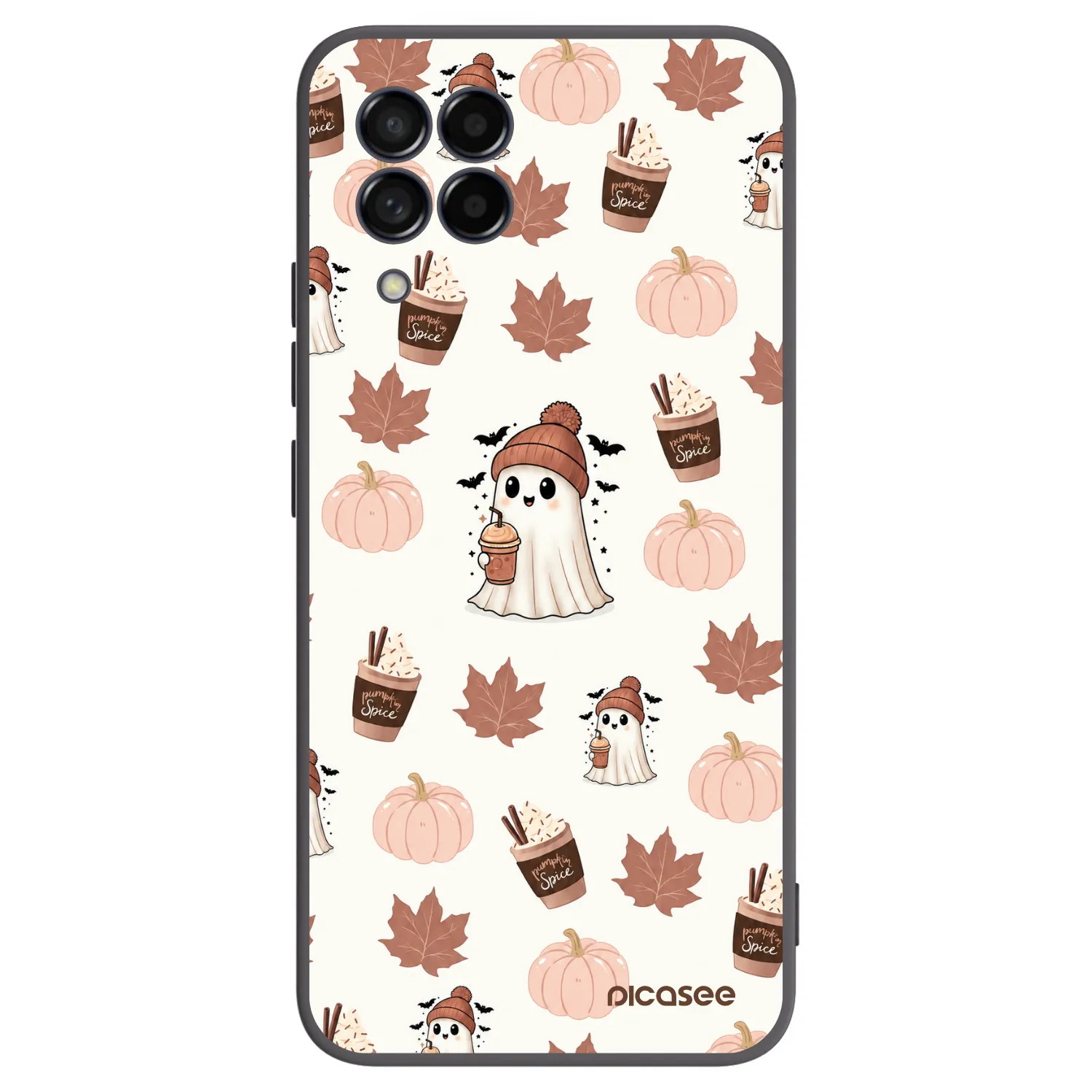Picasee silikonowe czarne etui na Samsung Galaxy M53 5G - Pumpkin spice