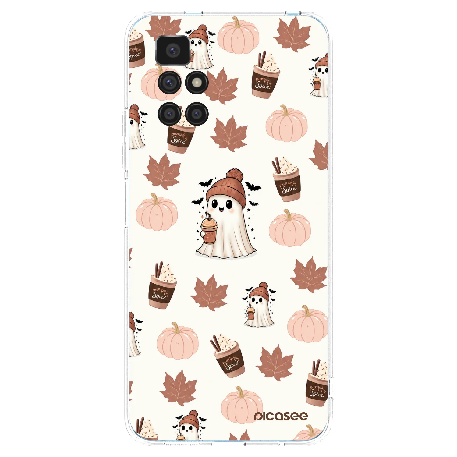 Picasee silikonowe przeźroczyste etui na Xiaomi Redmi 10 (2022) - Pumpkin spice