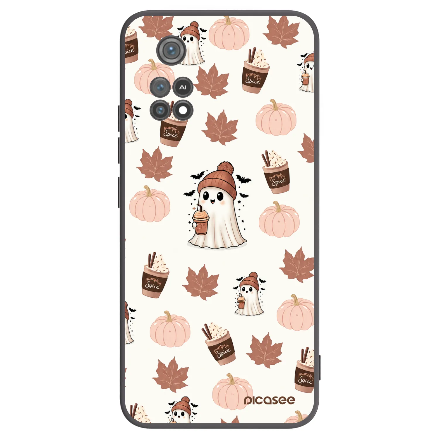 Picasee silikonowe czarne etui na Xiaomi Poco M4 Pro - Pumpkin spice