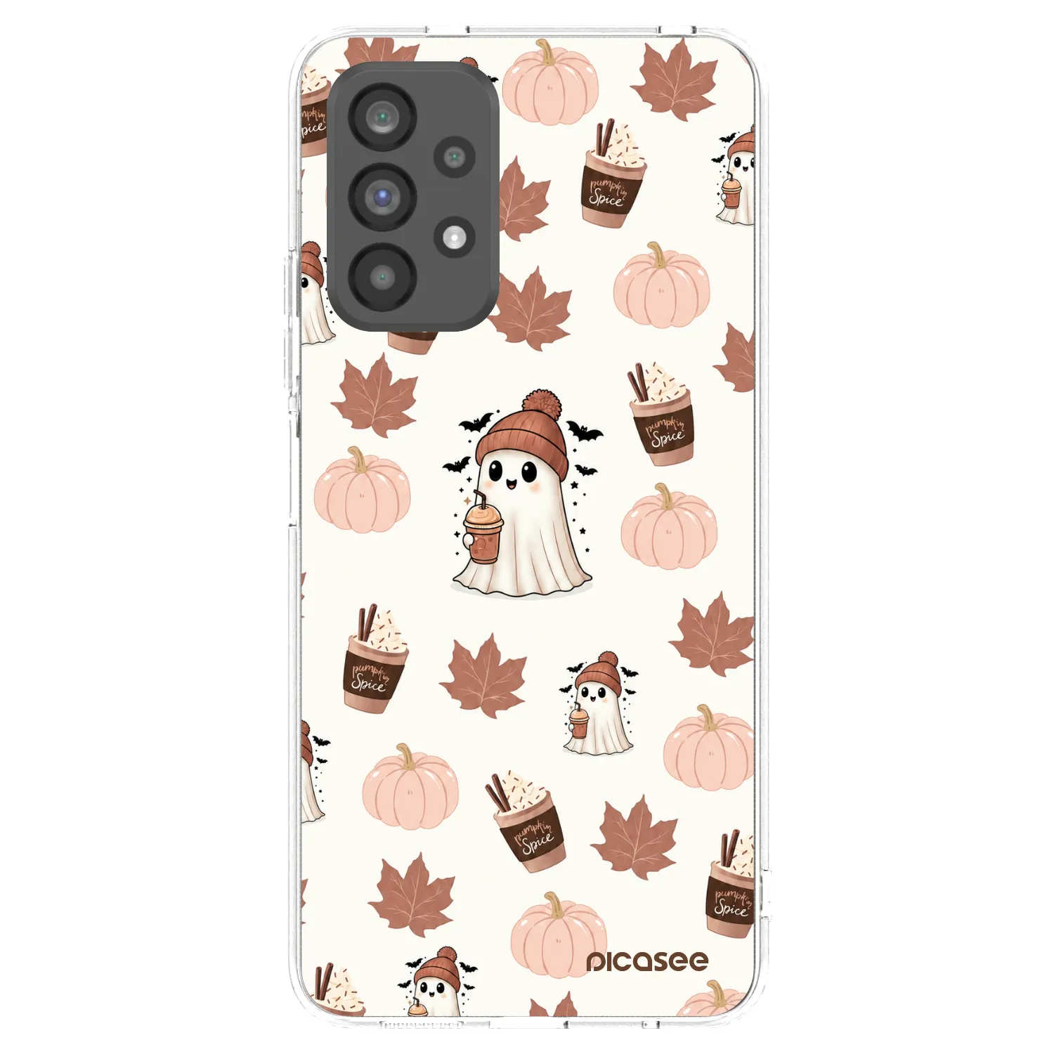Picasee silikonowe przeźroczyste etui na Samsung Galaxy A73 5G - Pumpkin spice