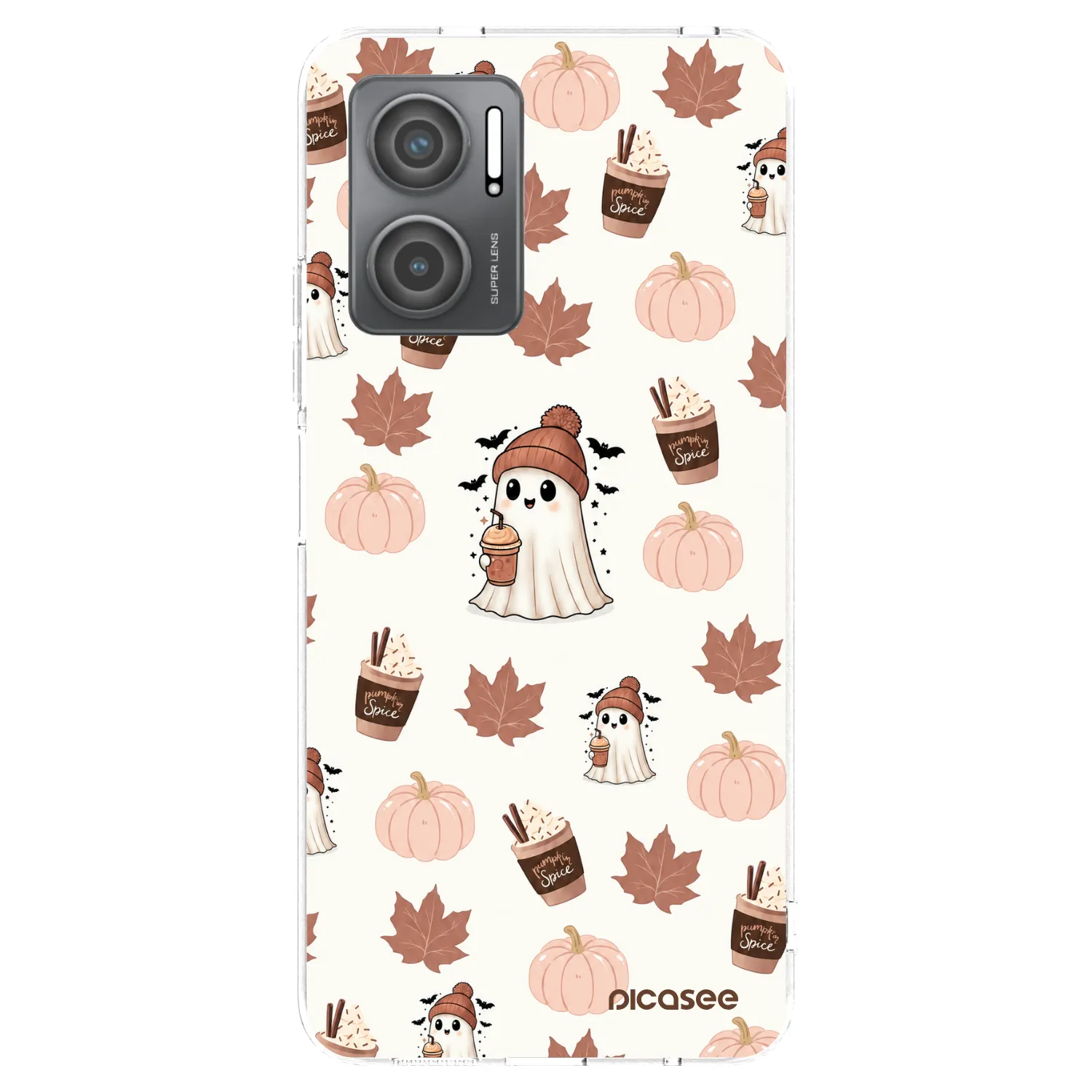 Picasee silikonowe przeźroczyste etui na Xiaomi Redmi 10 5G - Pumpkin spice
