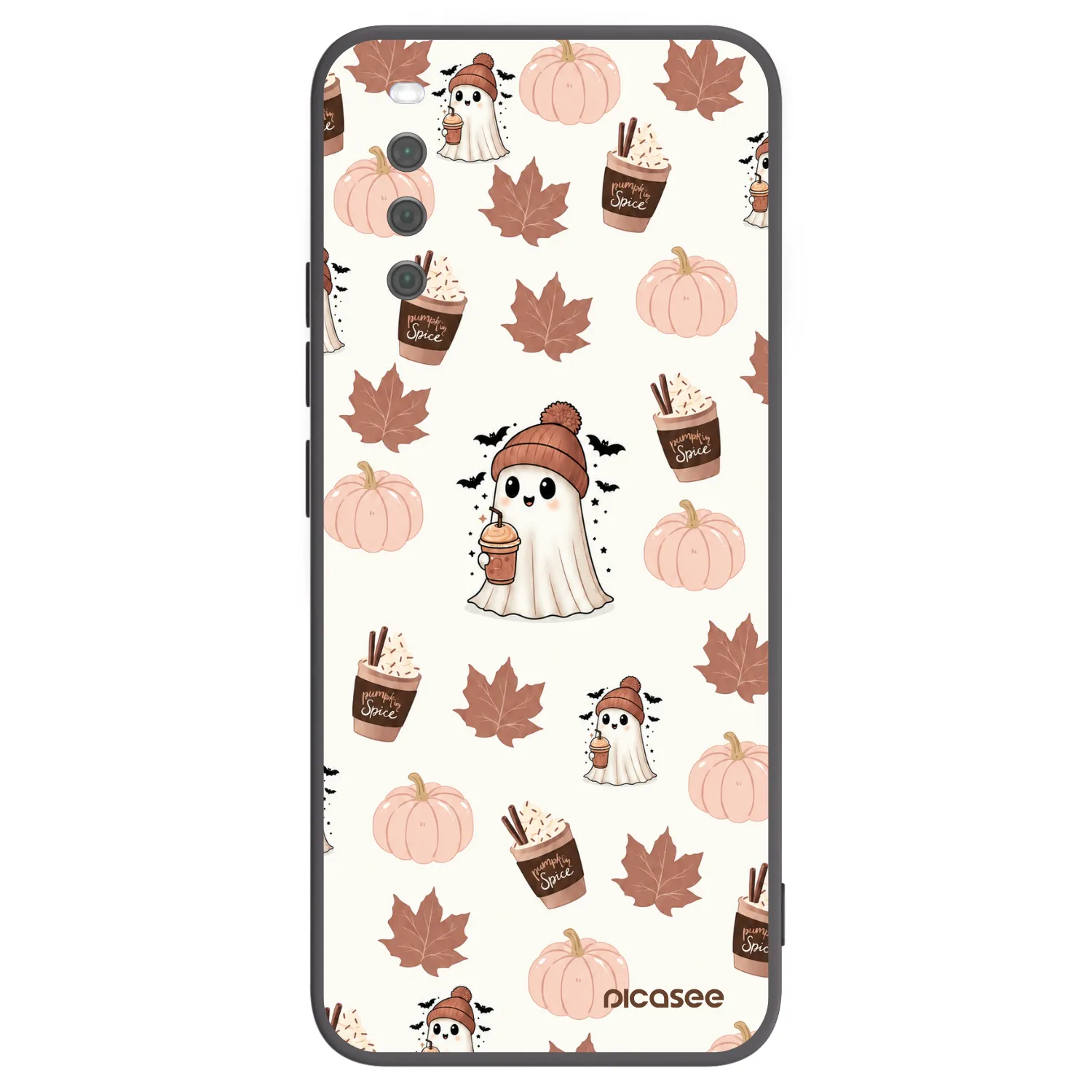 Picasee silikonowe czarne etui na Sony Xperia 10 III - Pumpkin spice