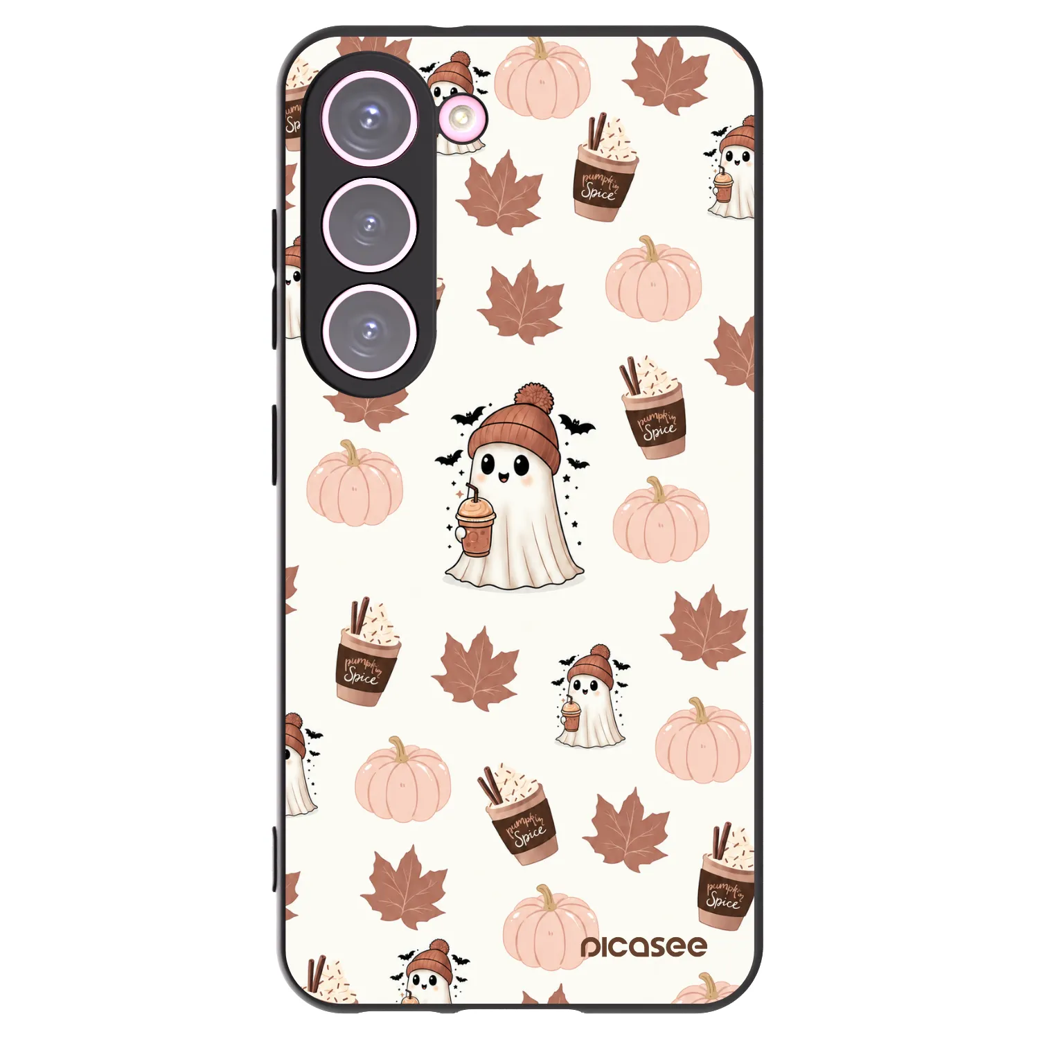 Picasee silikonowe czarne etui na Samsung Galaxy S23 5G - Pumpkin spice