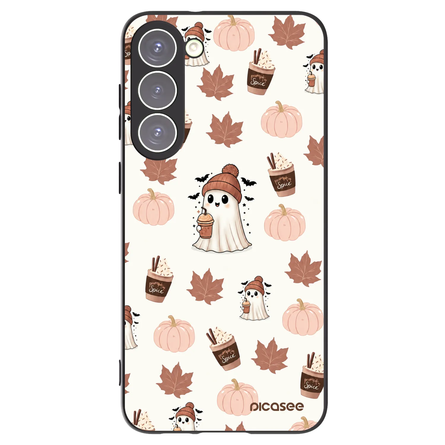 Picasee silikonowe czarne etui na Samsung Galaxy S23+ 5G - Pumpkin spice