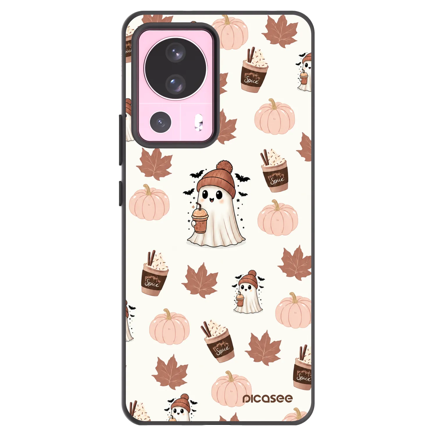 Picasee silikonowe czarne etui na Xiaomi 13 Lite - Pumpkin spice