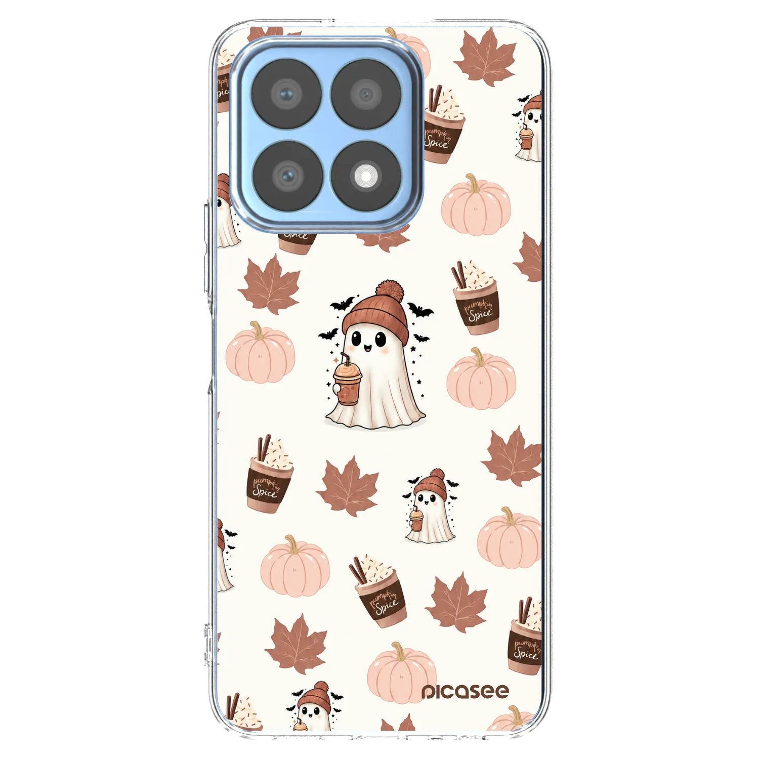 Picasee silikonowe przeźroczyste etui na Honor X8a - Pumpkin spice