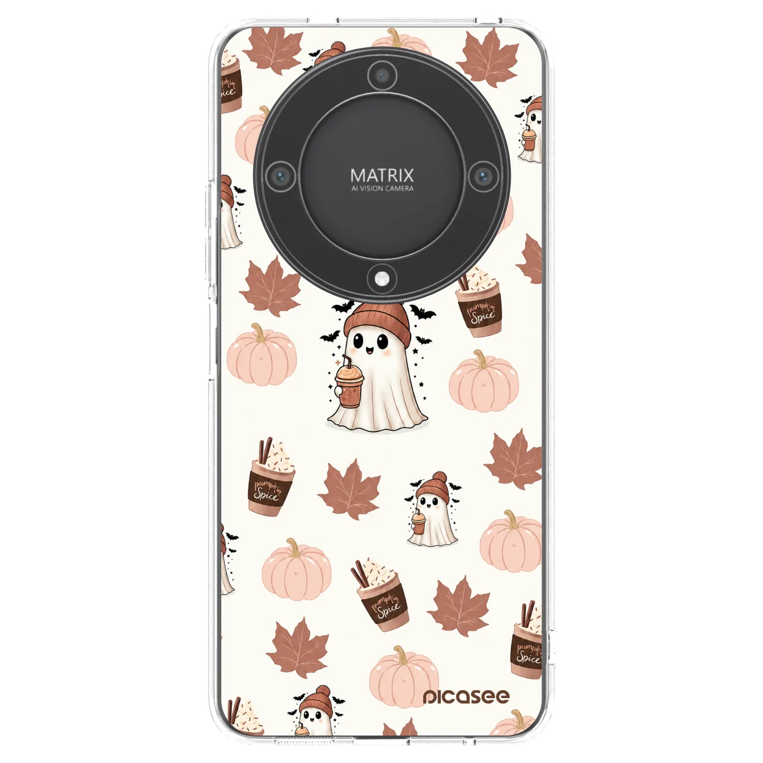 Picasee silikonowe przeźroczyste etui na Honor Magic5 Lite 5G - Pumpkin spice