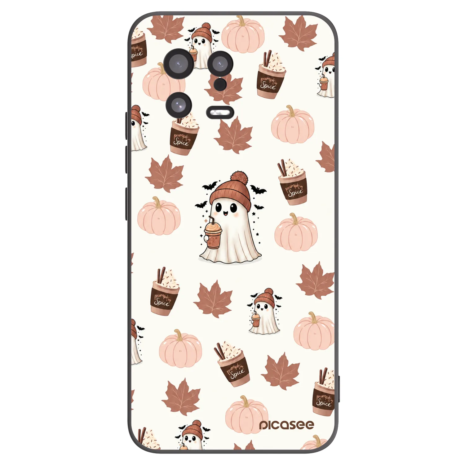 Picasee silikonowe czarne etui na Xiaomi 13 - Pumpkin spice