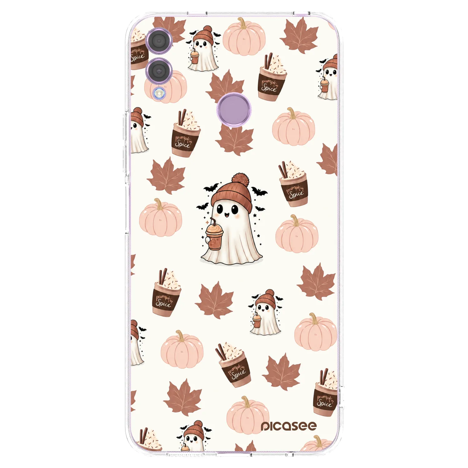 Picasee silikonowe przeźroczyste etui na Honor 8X - Pumpkin spice