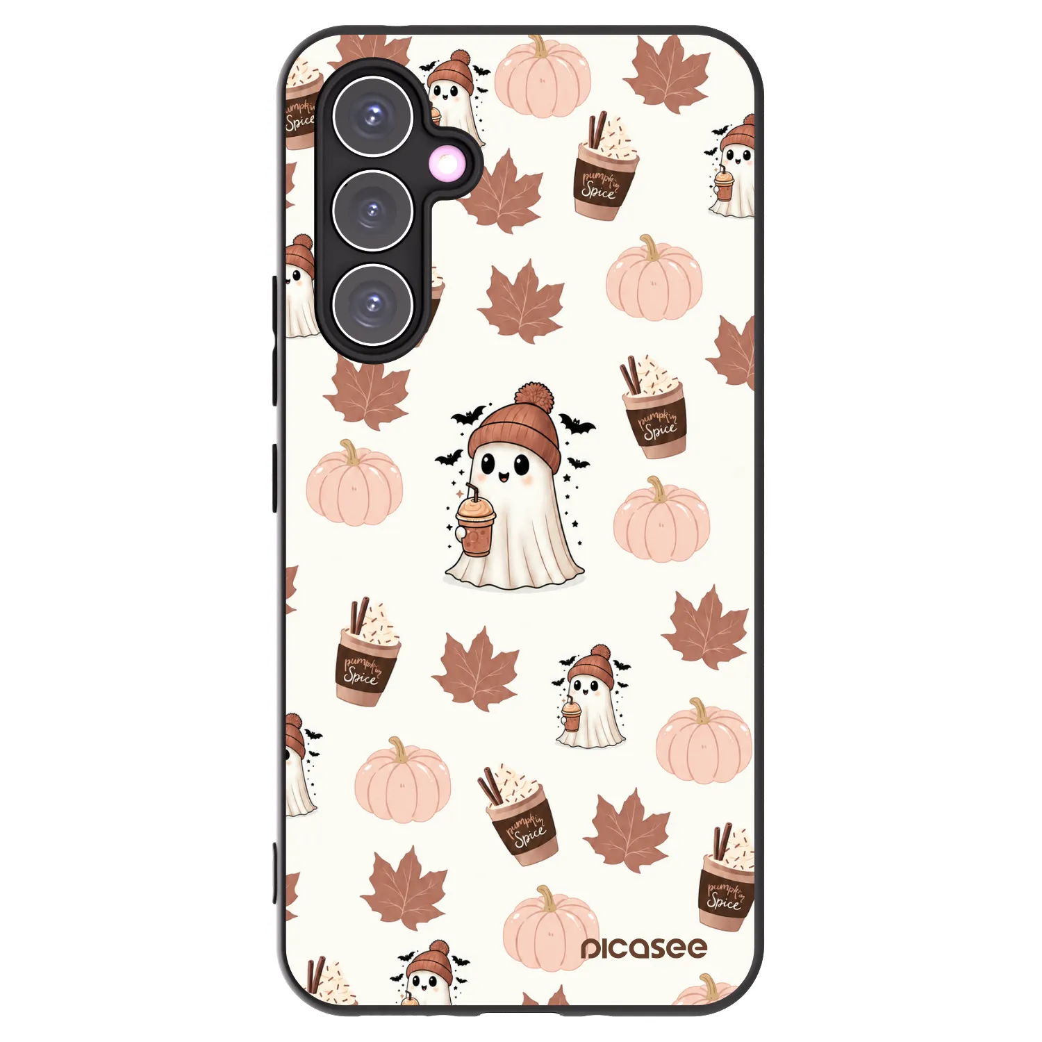 Picasee silikonowe czarne etui na Samsung Galaxy A54 5G A546B - Pumpkin spice