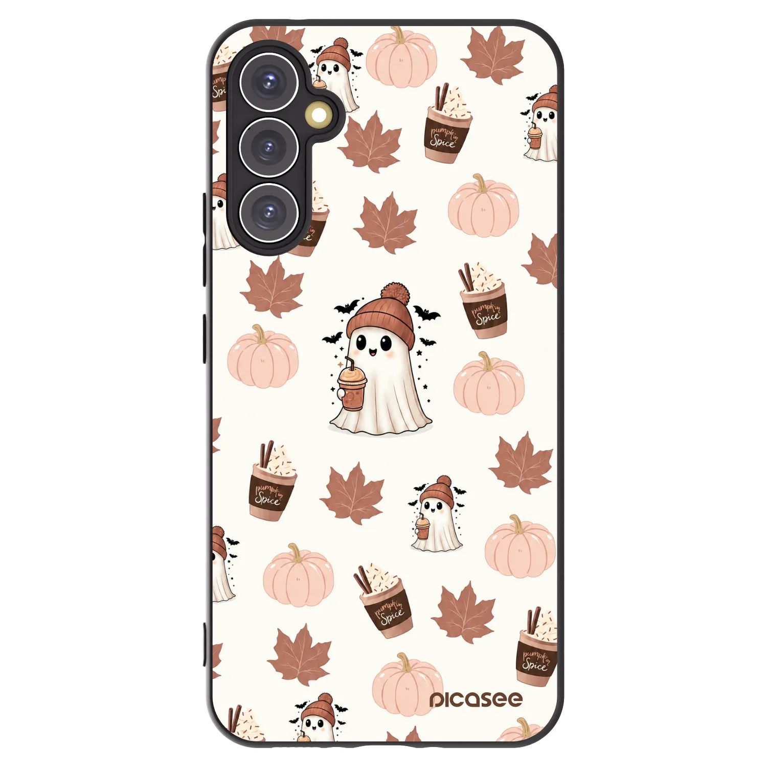 Picasee silikonowe czarne etui na Samsung Galaxy A34 5G A346B - Pumpkin spice