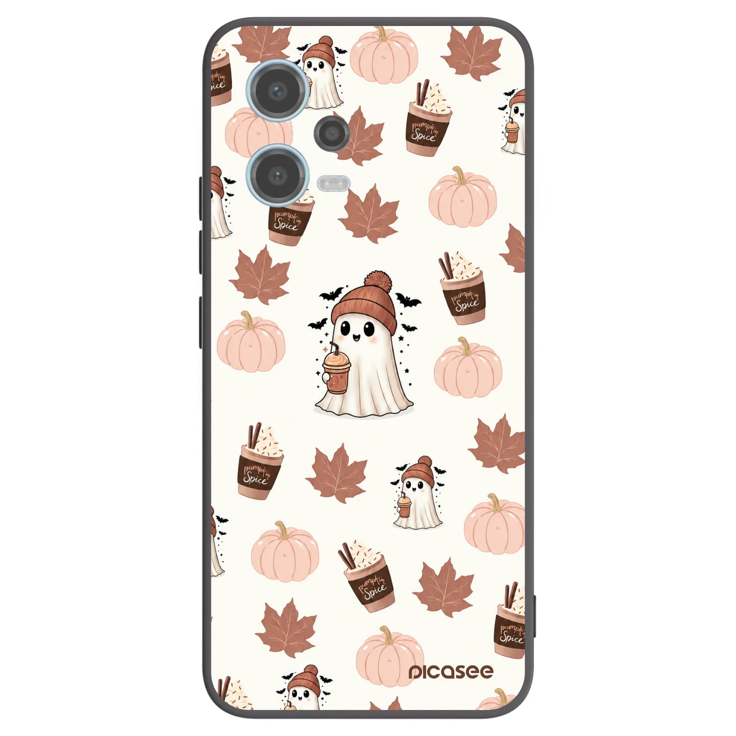 Picasee silikonowe czarne etui na Xiaomi Redmi Note 12 5G - Pumpkin spice