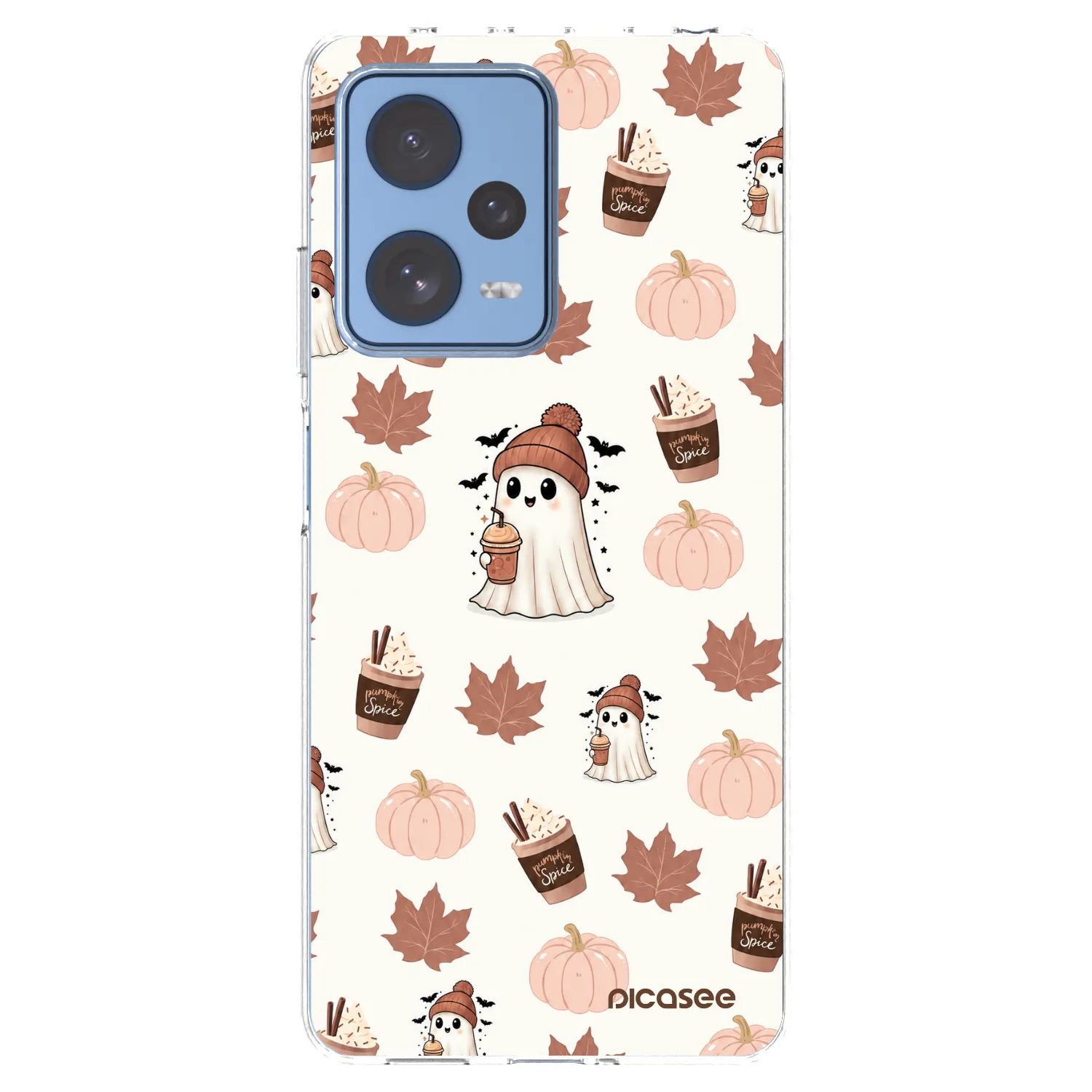 Picasee silikonowe przeźroczyste etui na Xiaomi Redmi Note 12 Pro 5G - Pumpkin spice