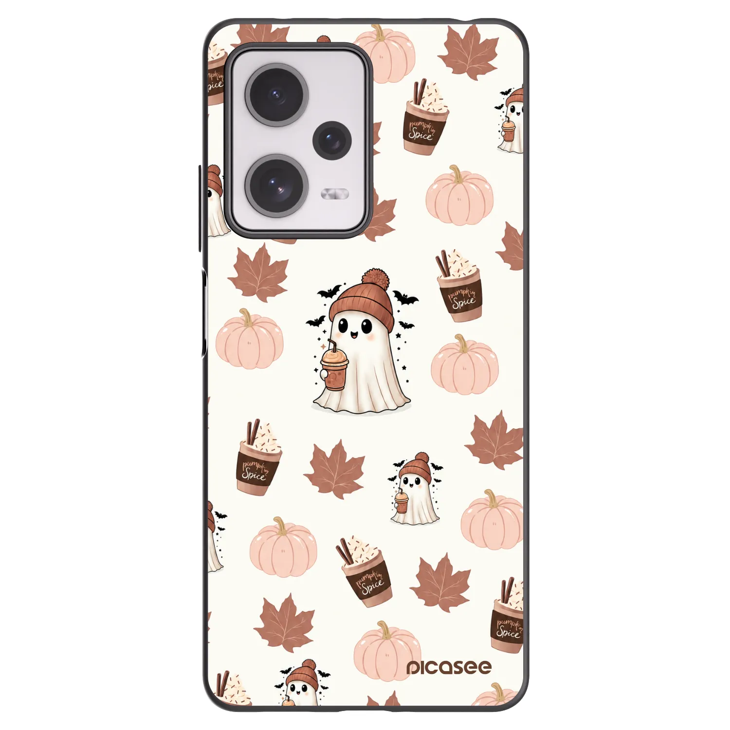 Picasee silikonowe czarne etui na Xiaomi Redmi Note 12 Pro+ 5G - Pumpkin spice