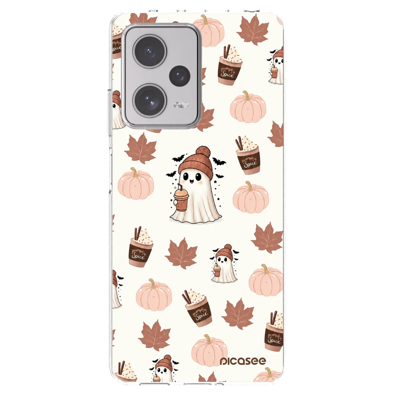 Picasee silikonowe przeźroczyste etui na Xiaomi Redmi Note 12 Pro+ 5G - Pumpkin spice