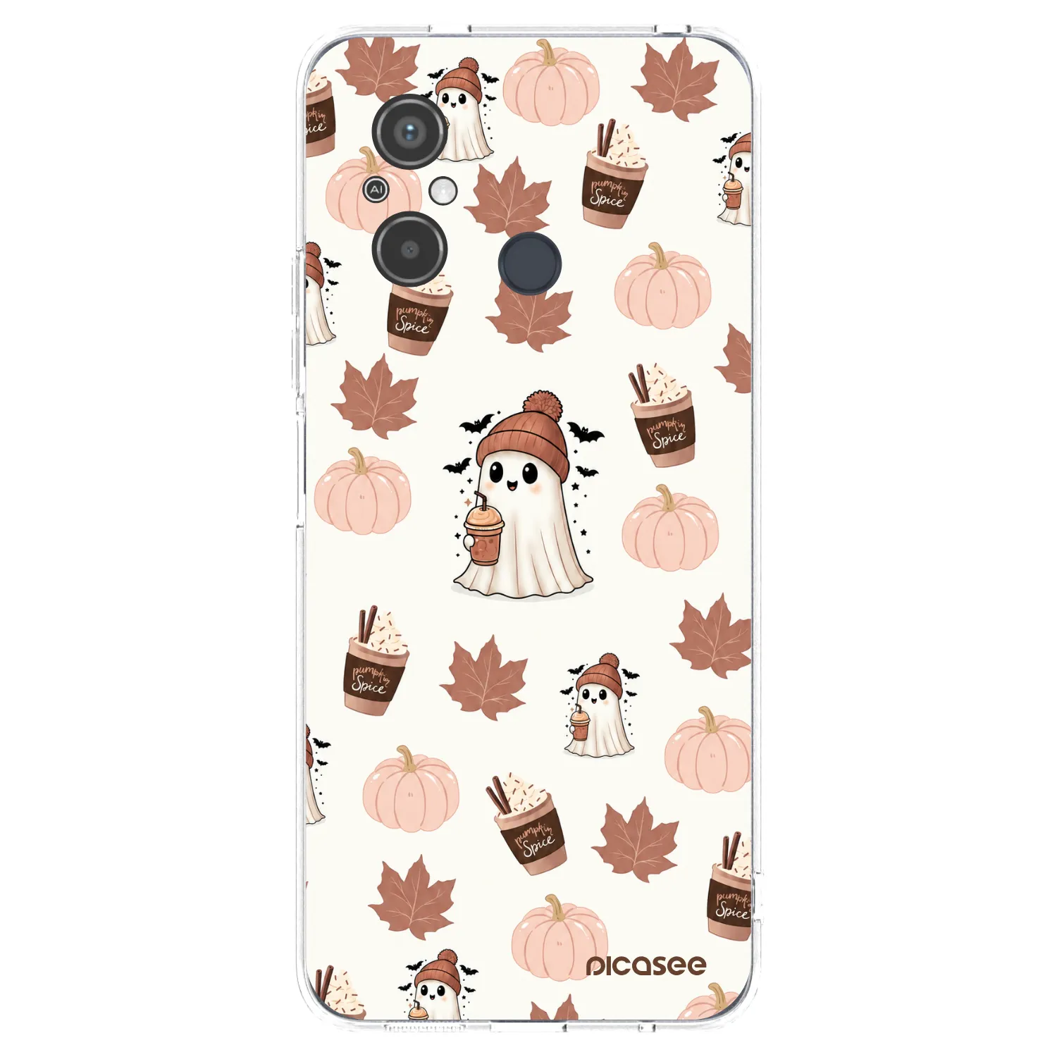 Picasee silikonowe przeźroczyste etui na Xiaomi Redmi 12C - Pumpkin spice