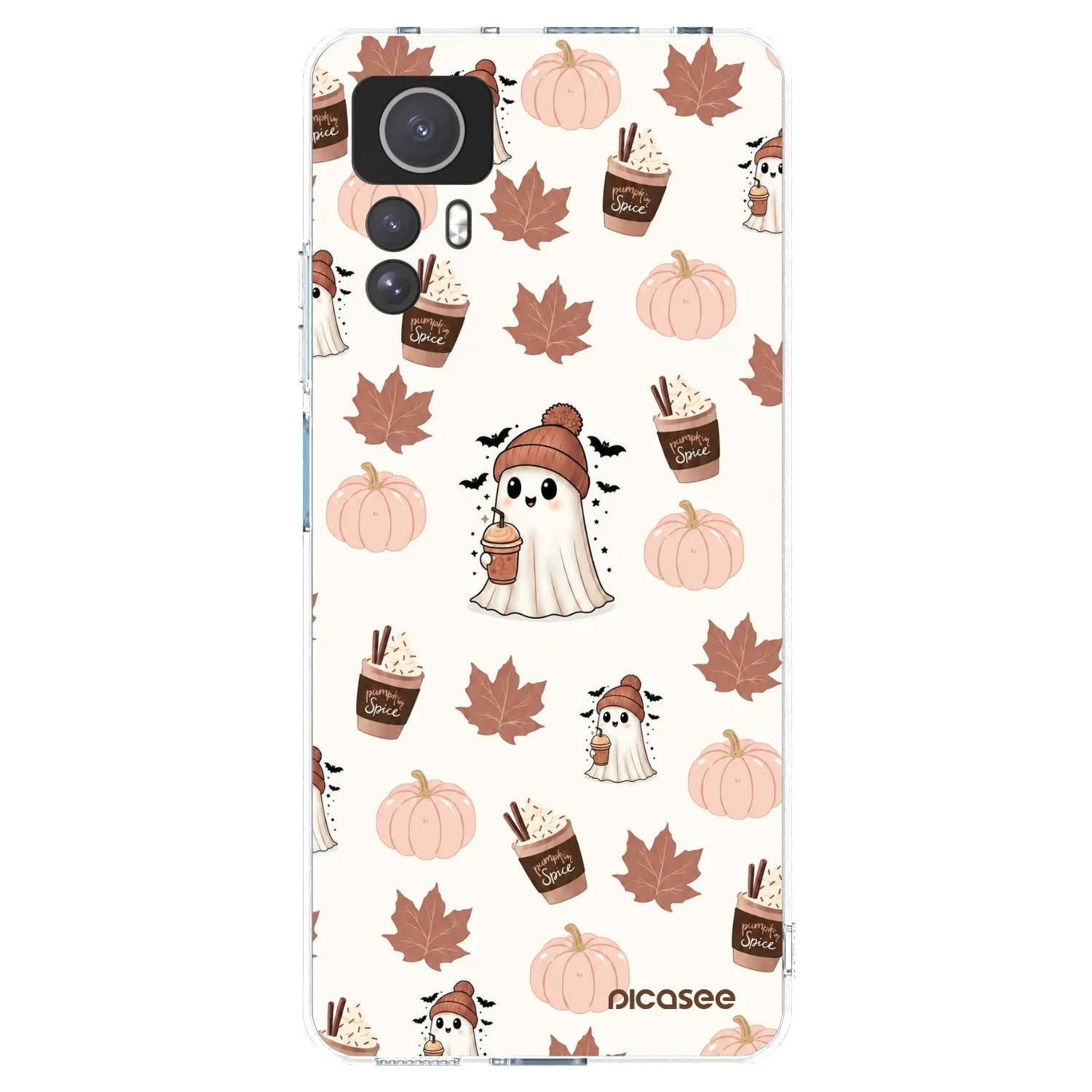 Picasee silikonowe przeźroczyste etui na Xiaomi Redmi Note 12S - Pumpkin spice
