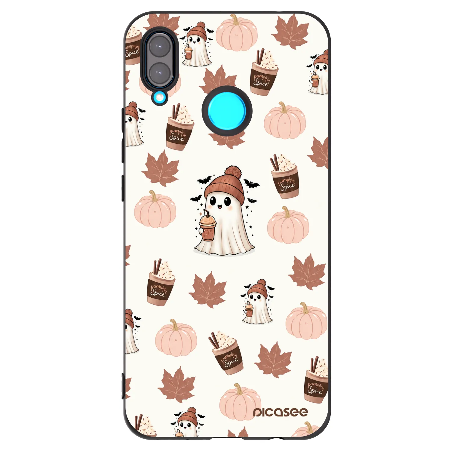 Picasee silikonowe czarne etui na Huawei Nova 3 - Pumpkin spice