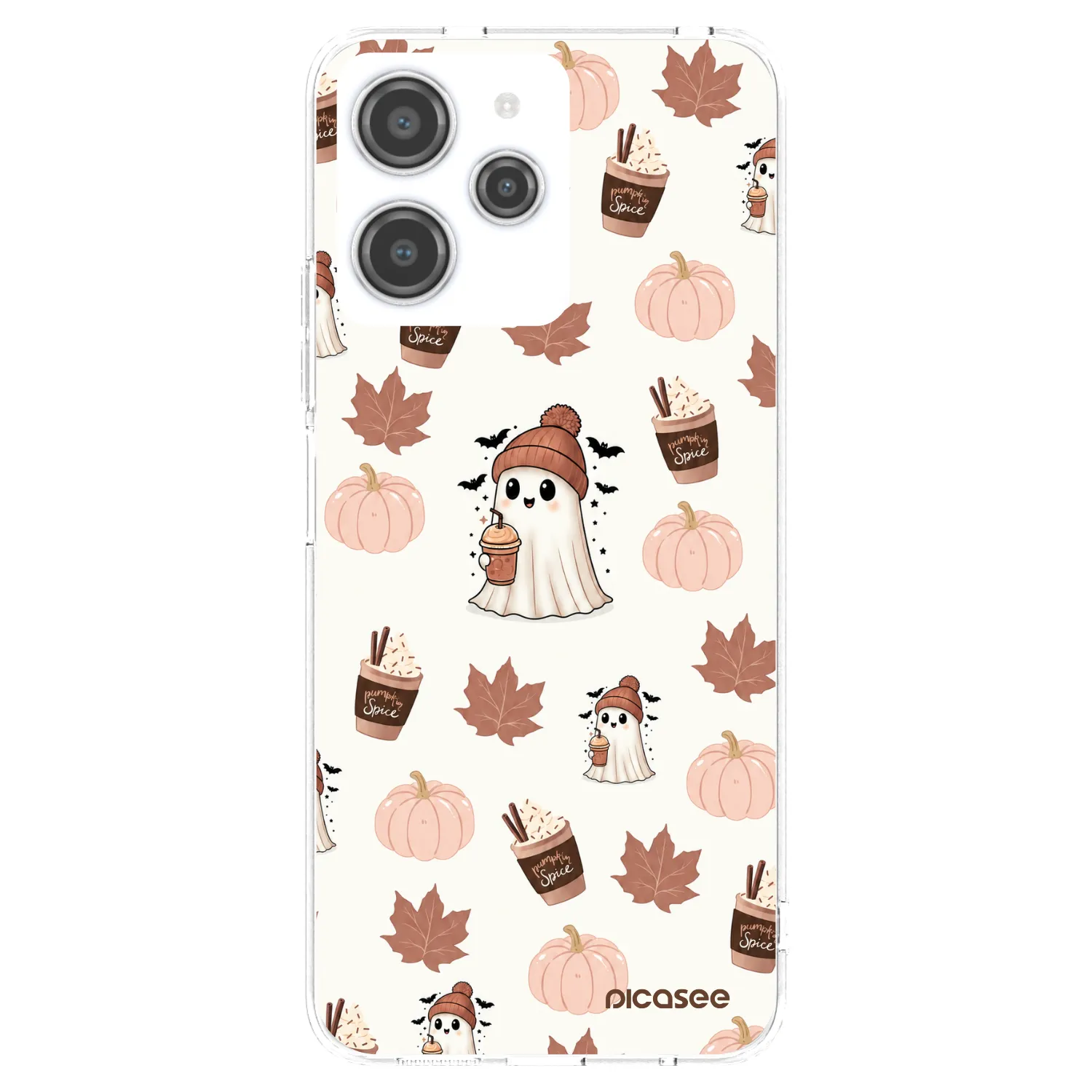 Picasee silikonowe przeźroczyste etui na Xiaomi Redmi 12 4G - Pumpkin spice