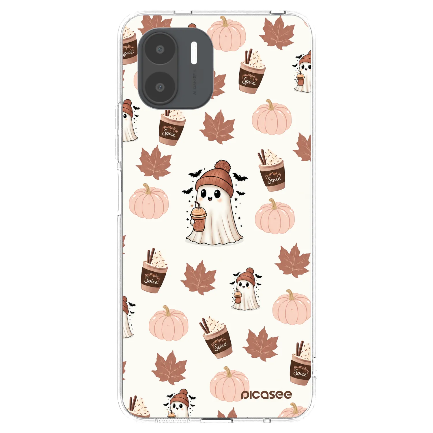 Picasee silikonowe przeźroczyste etui na Xiaomi Redmi A2 - Pumpkin spice