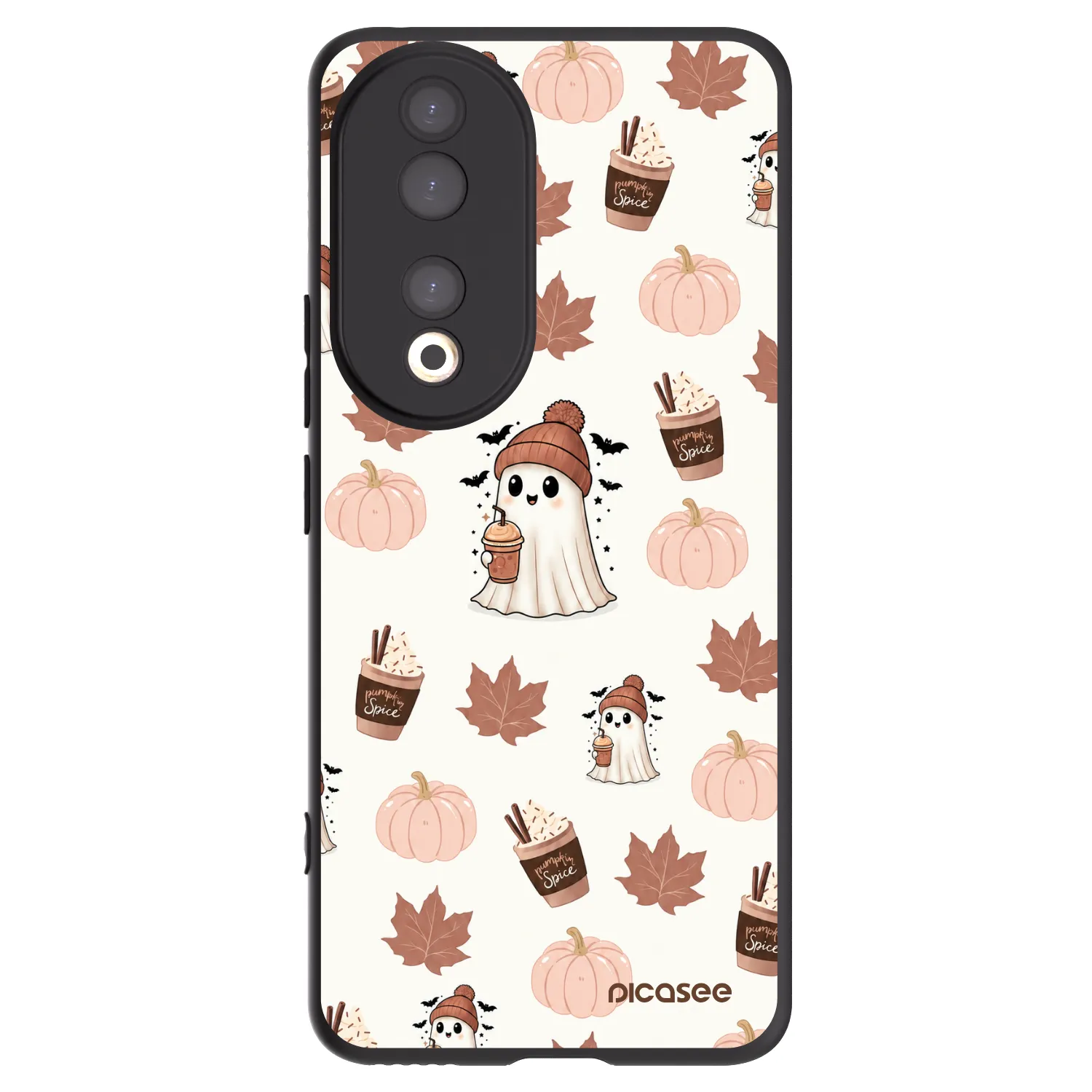 Picasee silikonowe czarne etui na Honor 90 5G - Pumpkin spice