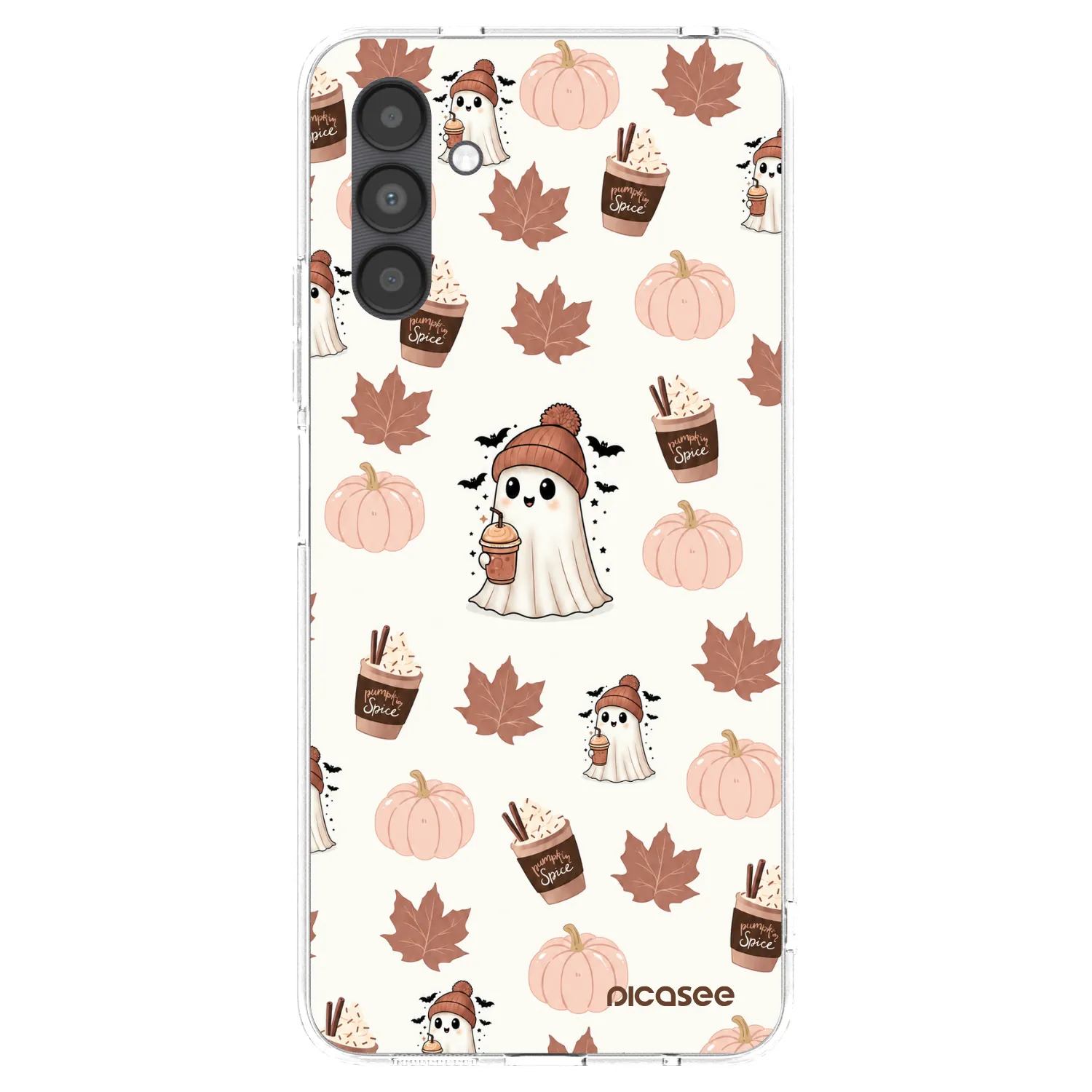 Picasee silikonowe przeźroczyste etui na Samsung Galaxy A04s A047F - Pumpkin spice