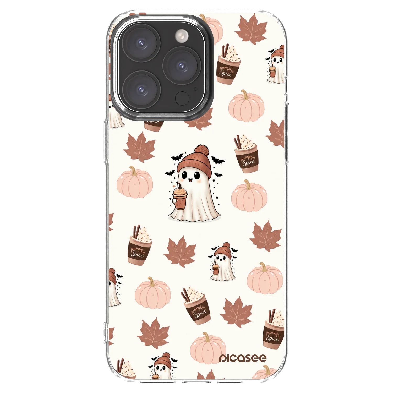 Picasee silikonowe przeźroczyste etui na Apple iPhone 15 Pro Max - Pumpkin spice