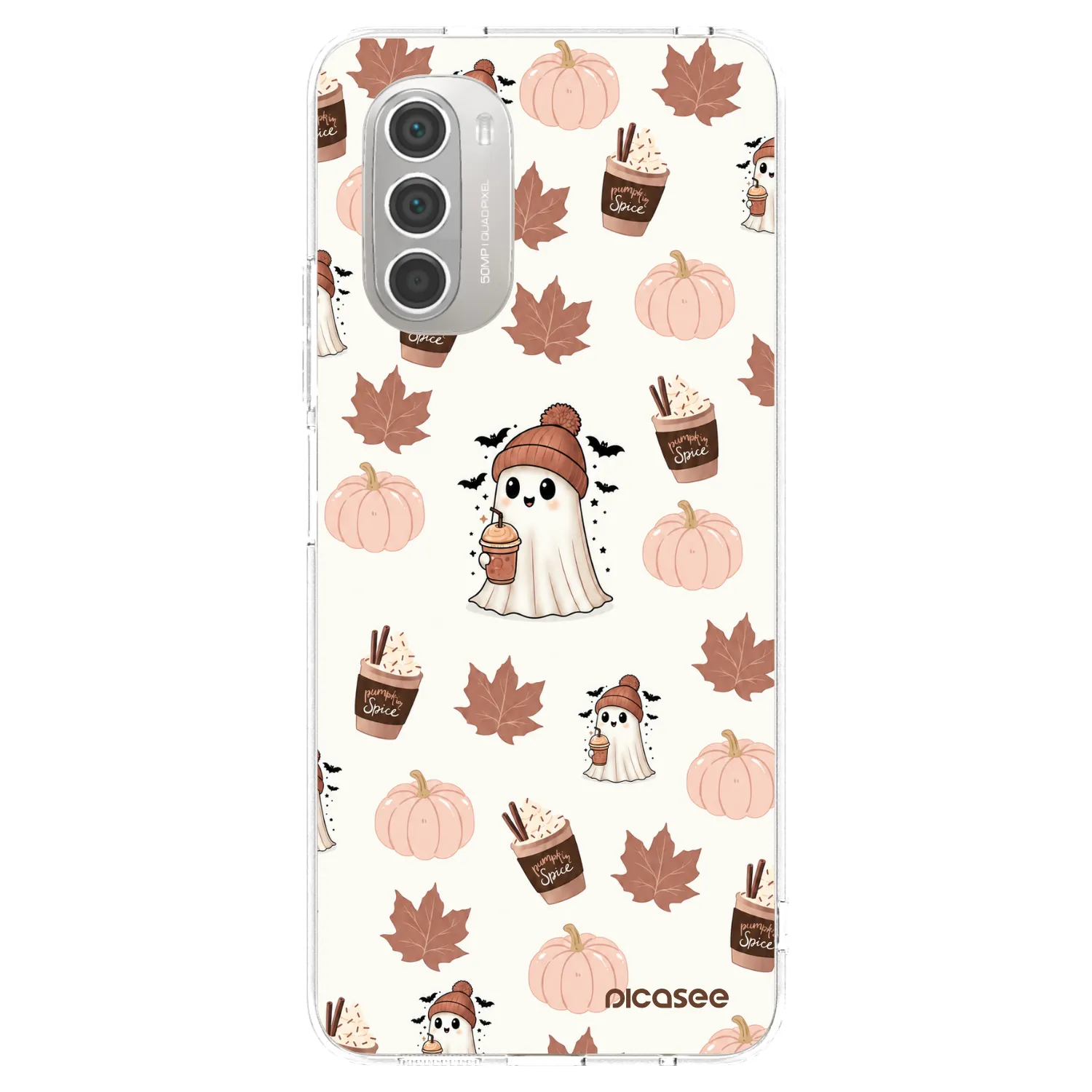 Picasee silikonowe przeźroczyste etui na Motorola Moto G51 - Pumpkin spice