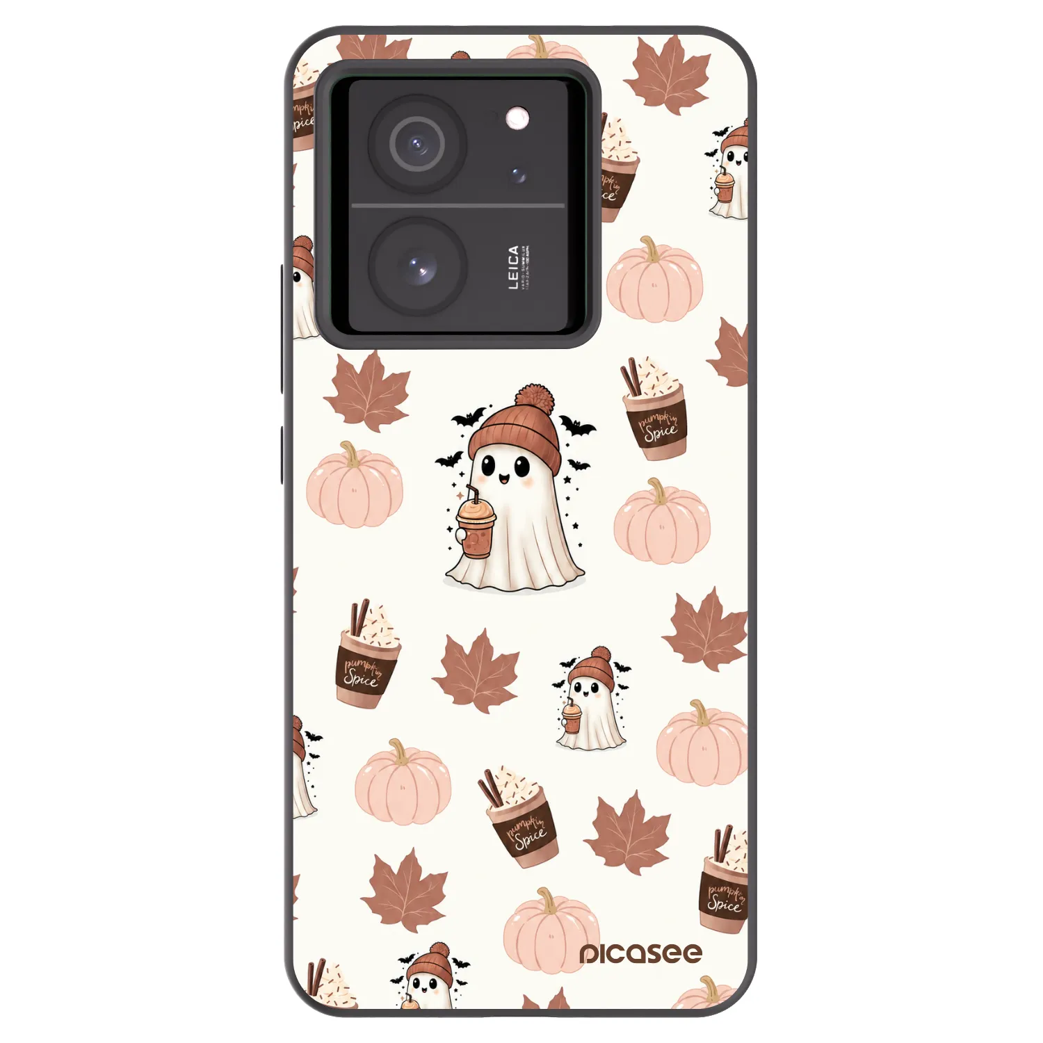 Picasee silikonowe czarne etui na Xiaomi 13T Pro - Pumpkin spice