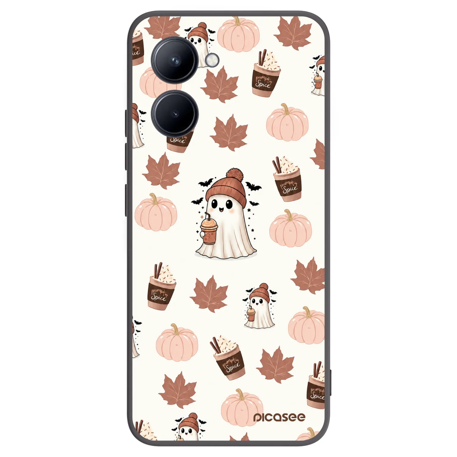 Picasee silikonowe czarne etui na Realme C33 (2023) - Pumpkin spice