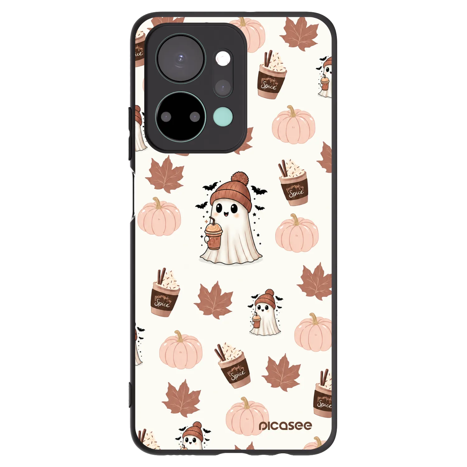 Picasee silikonowe czarne etui na Honor X7a - Pumpkin spice
